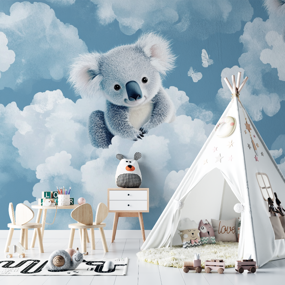 Koala Plush and Cloud Wallpaper | Murals Wallpaper