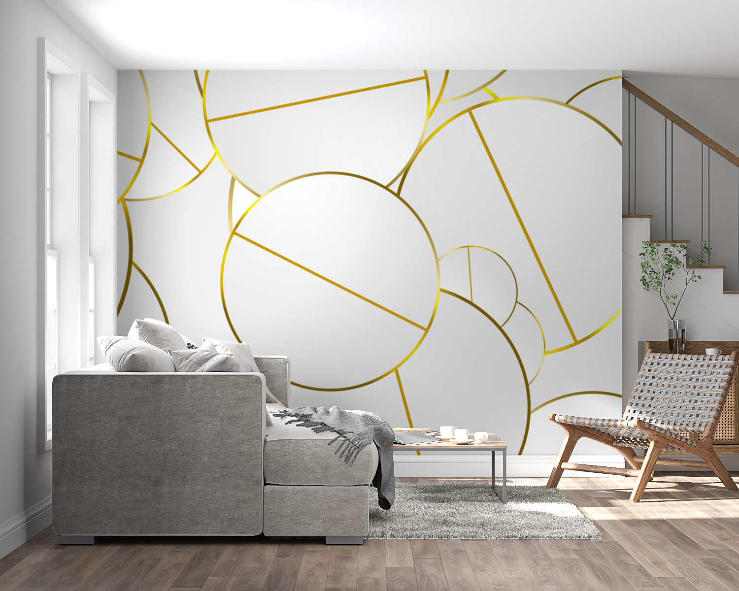 Gold Graphic Wallpaper | Murals Wallpaper