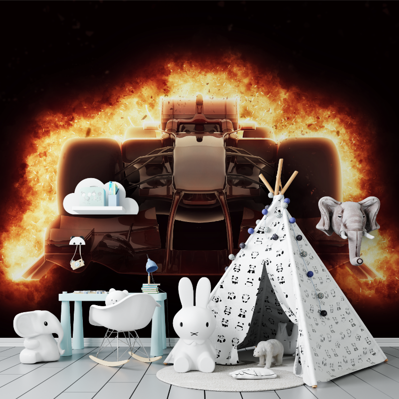 Formula 1 Fire Wallpaper | Murals Wallpaper