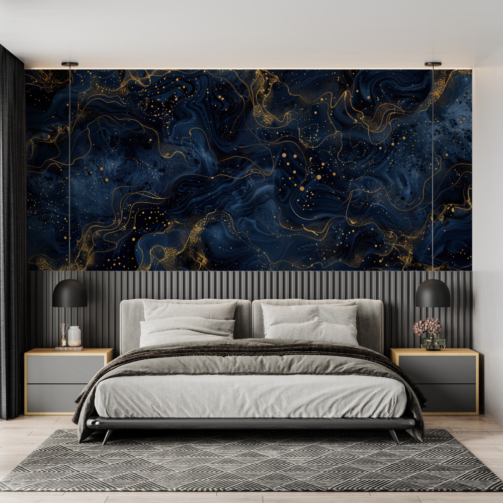 Blue and Black Wallpaper | Murals Wallpaper