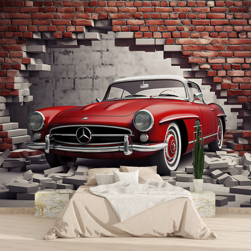 Car-Themed Boy's Bedroom Wallpaper | Murals Wallpaper
