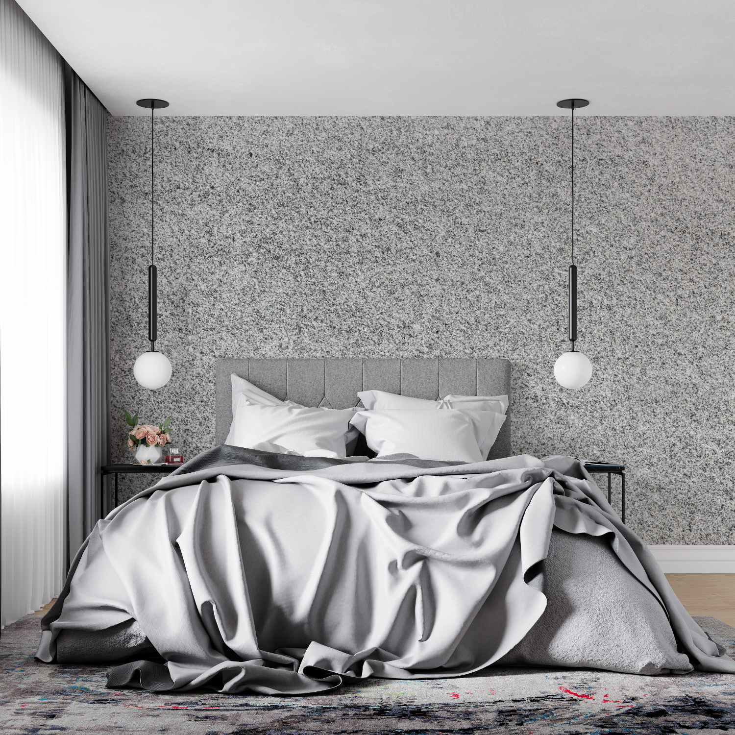 Light Gray Glitter Wallpaper | Murals Wallpaper