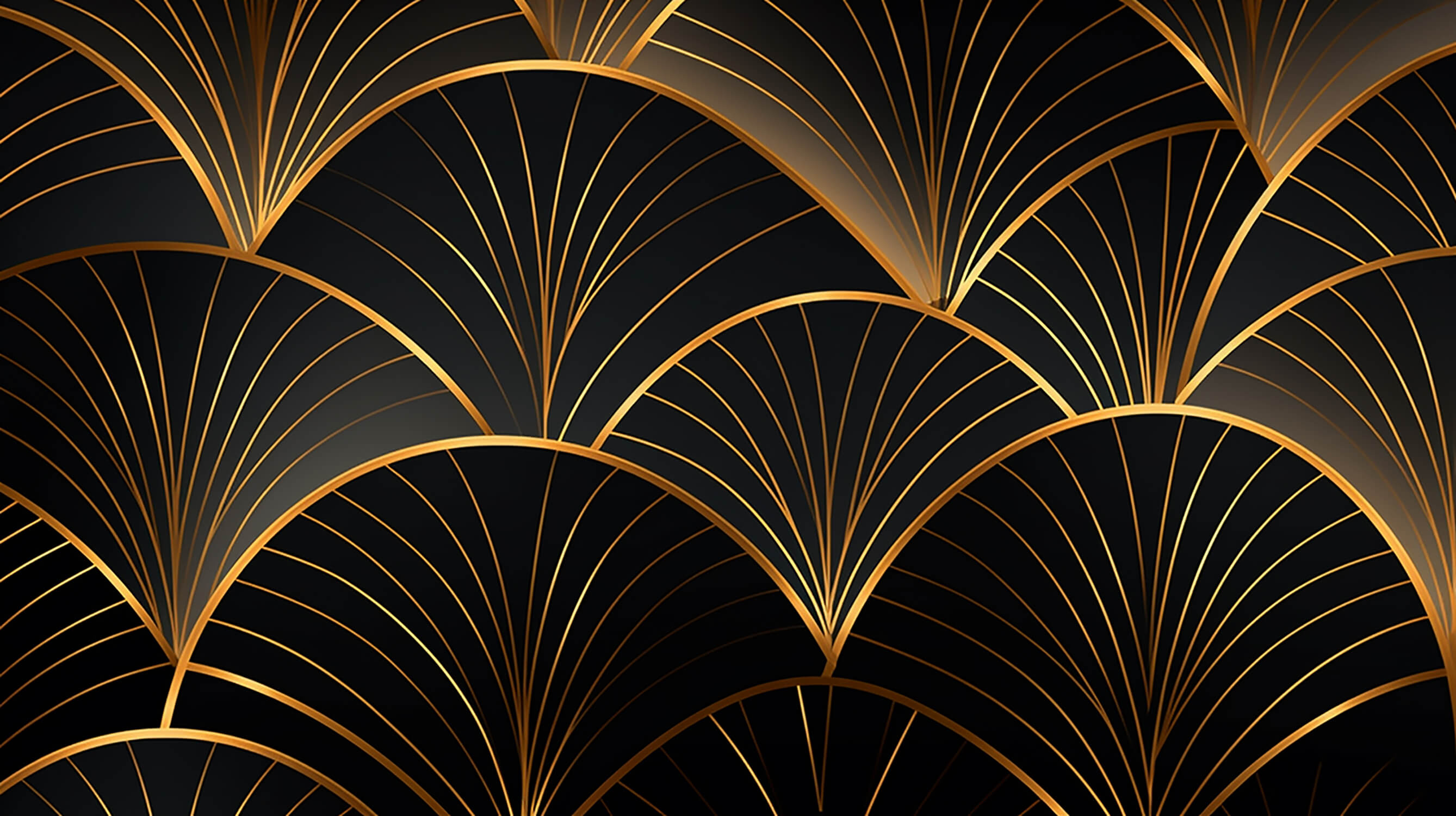 Elegant Black and Gold Art Deco Wallpaper | Murals Wallpaper