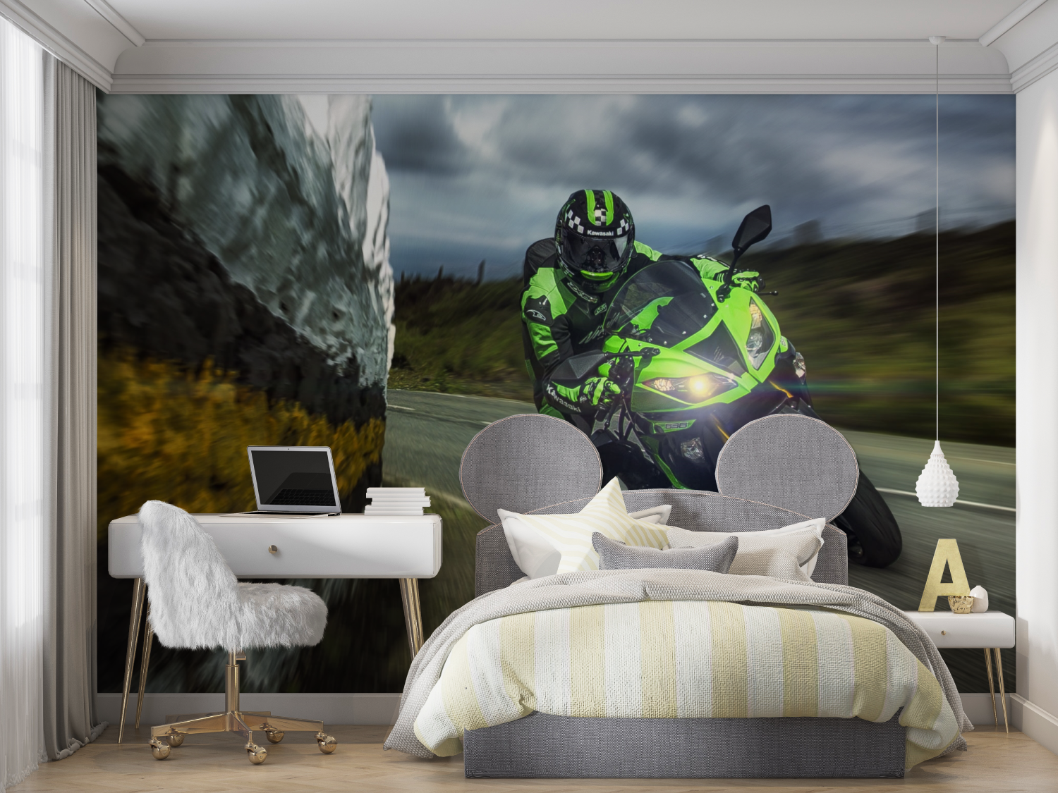 Kawasaki Motorrad-Hintergrundbild | Wandbild
