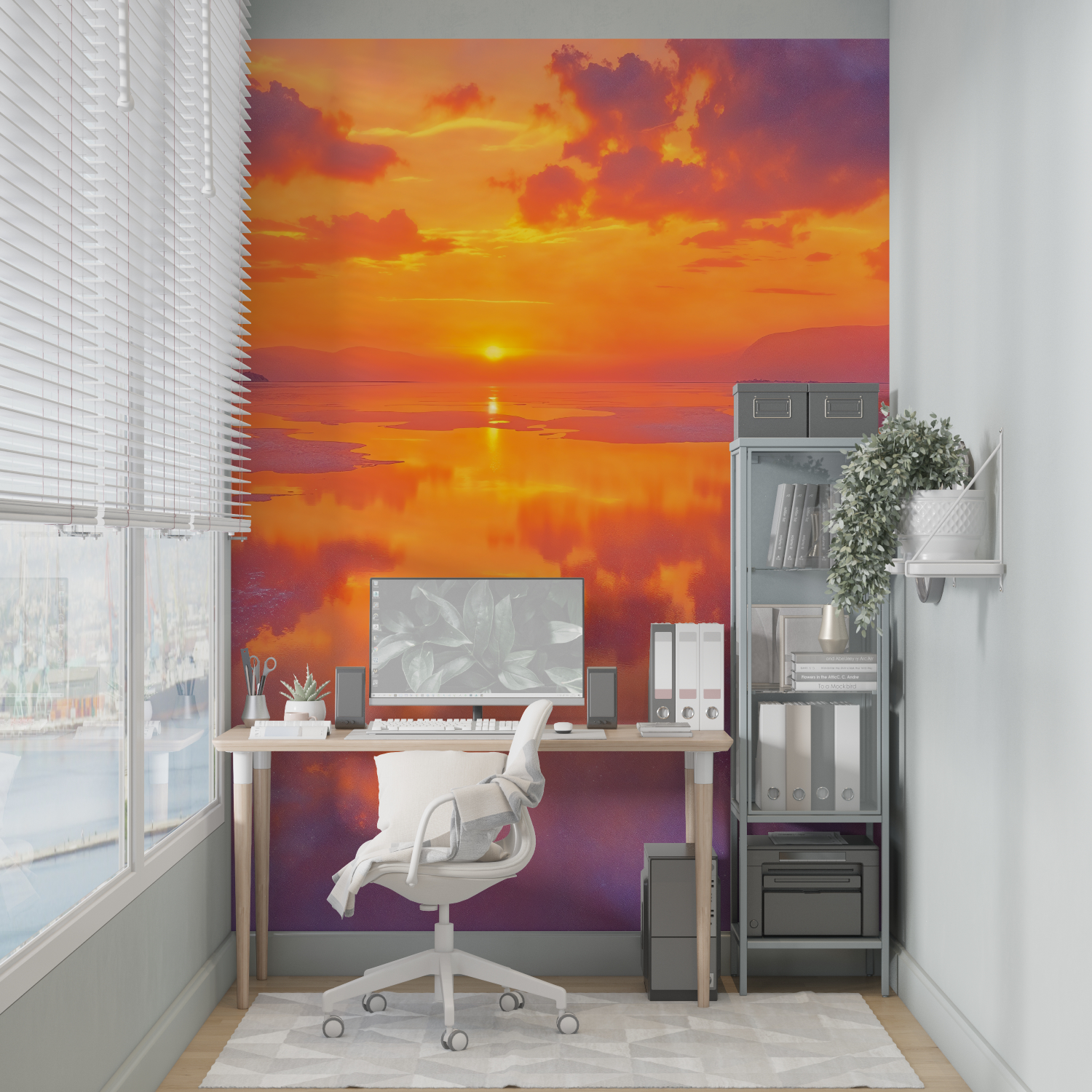 Watercolor Sunset Wallpaper | Murals Wallpaper