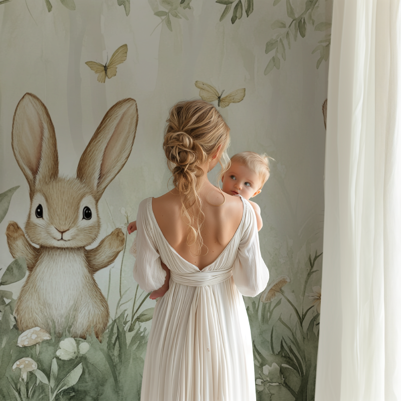 Enchanted Forest Rabbit Wallpaper | Murals Wallpaper