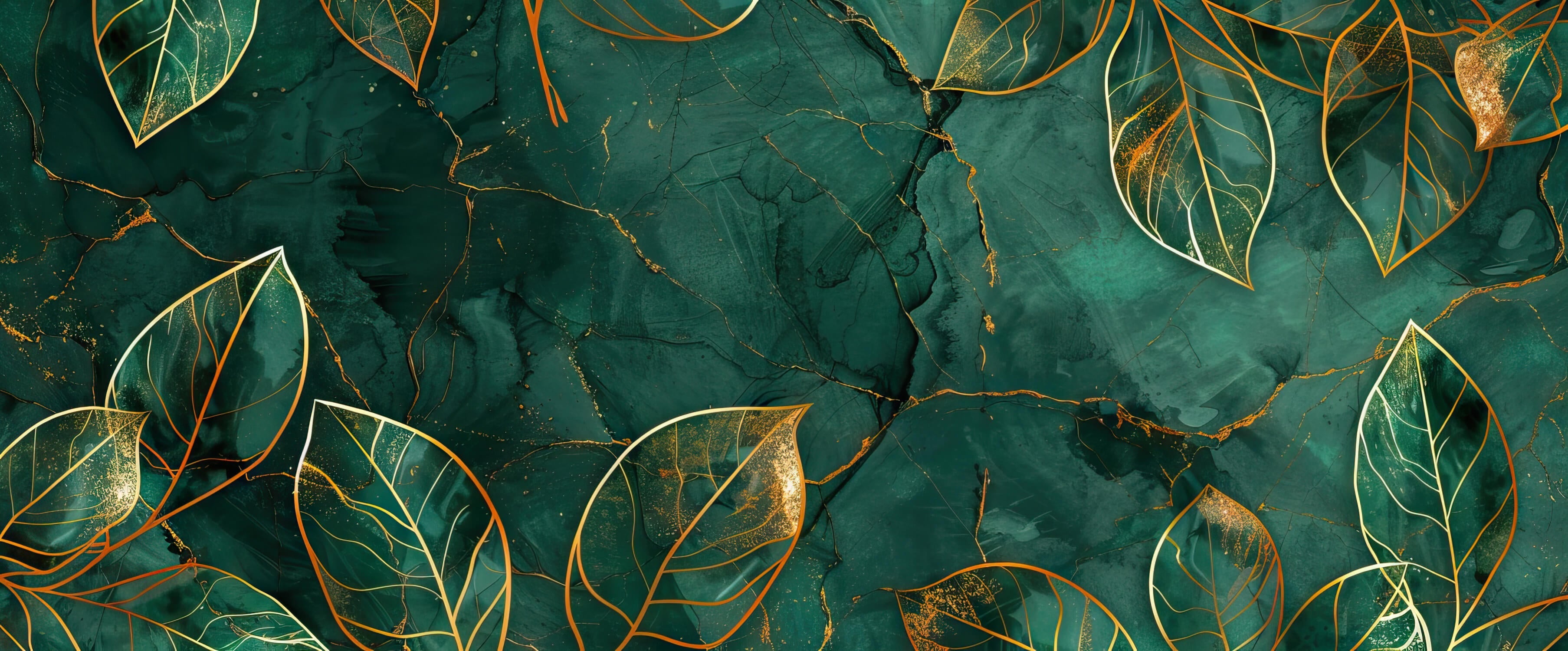 Green and Gold Wallpaper | Murals Wallpaper