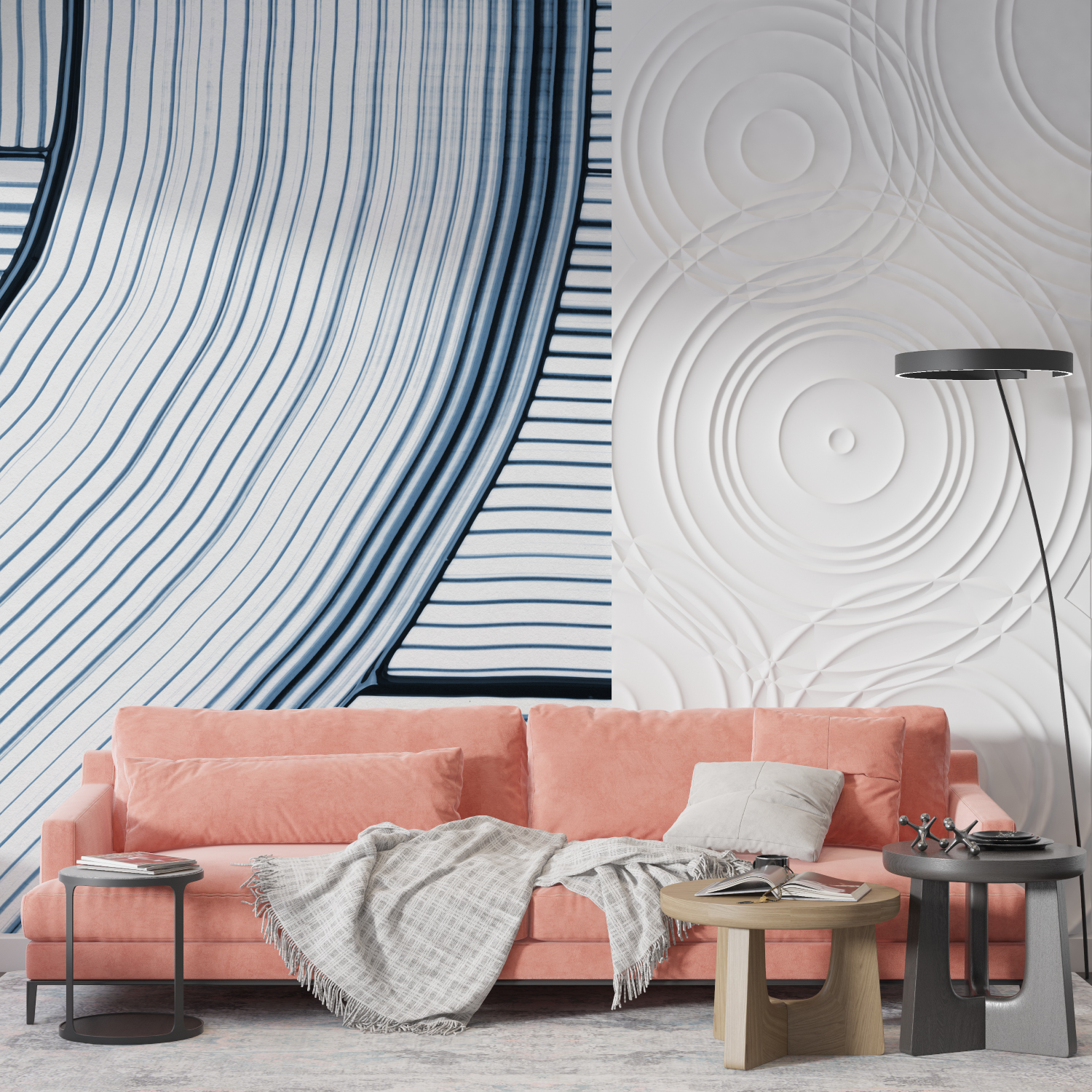 Blue Wave Design Wallpaper | Murals Wallpaper