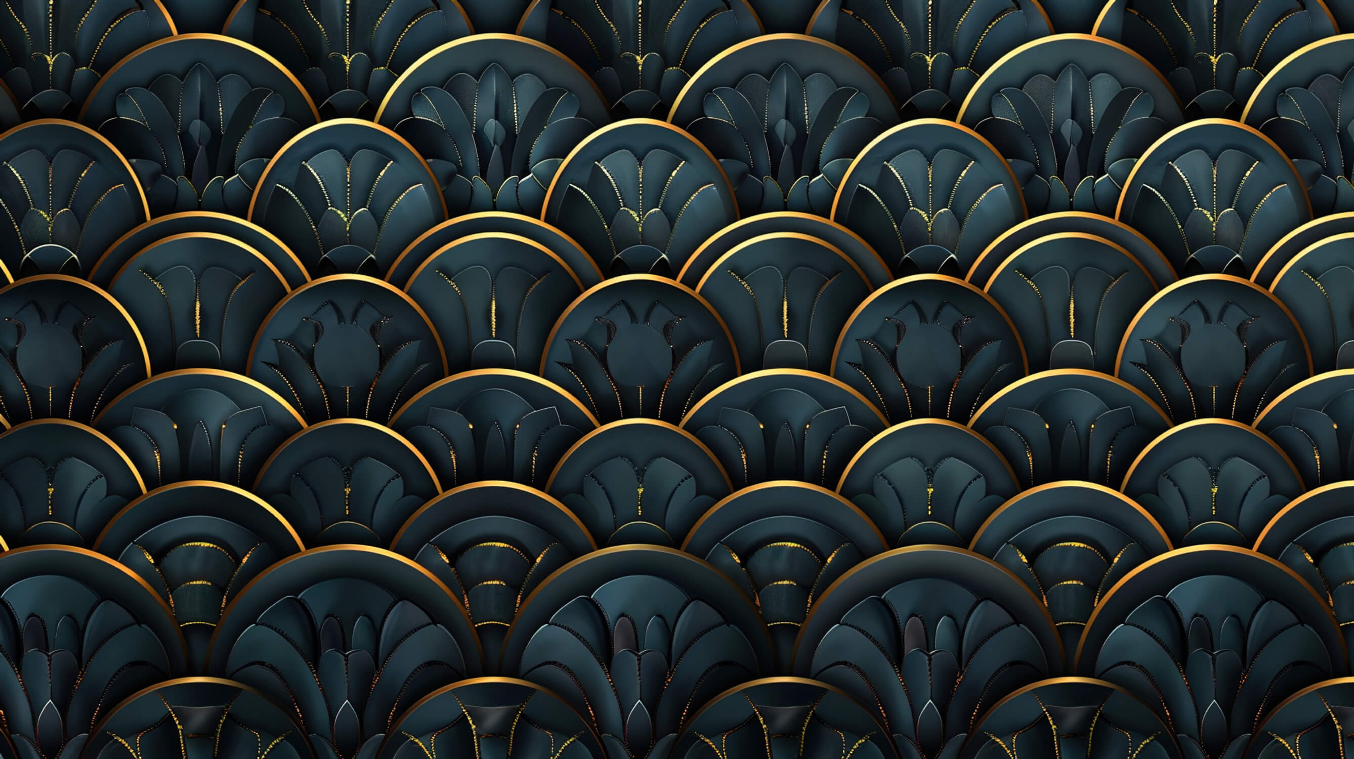 Midnight Reflections Art Deco Wallpaper | Murals Wallpaper