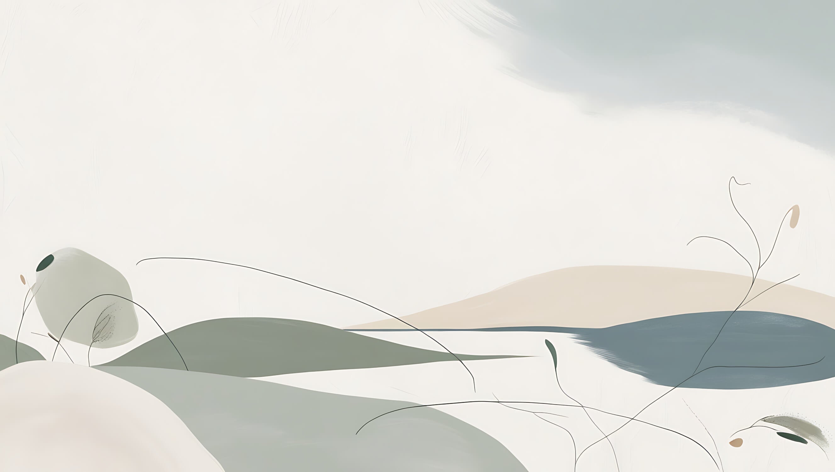 Abstract Minimalist Watercolor Wallpaper | Murals Wallpaper