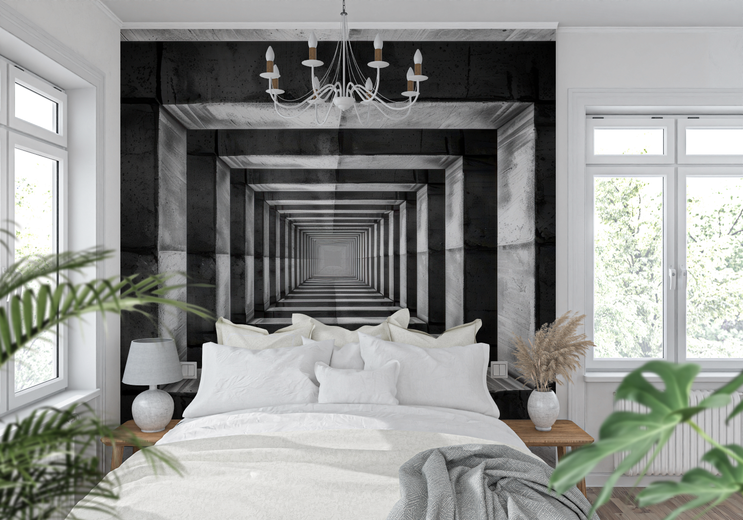 Industrieller Stil Faux 3D Tapete | Wandbilder Tapete