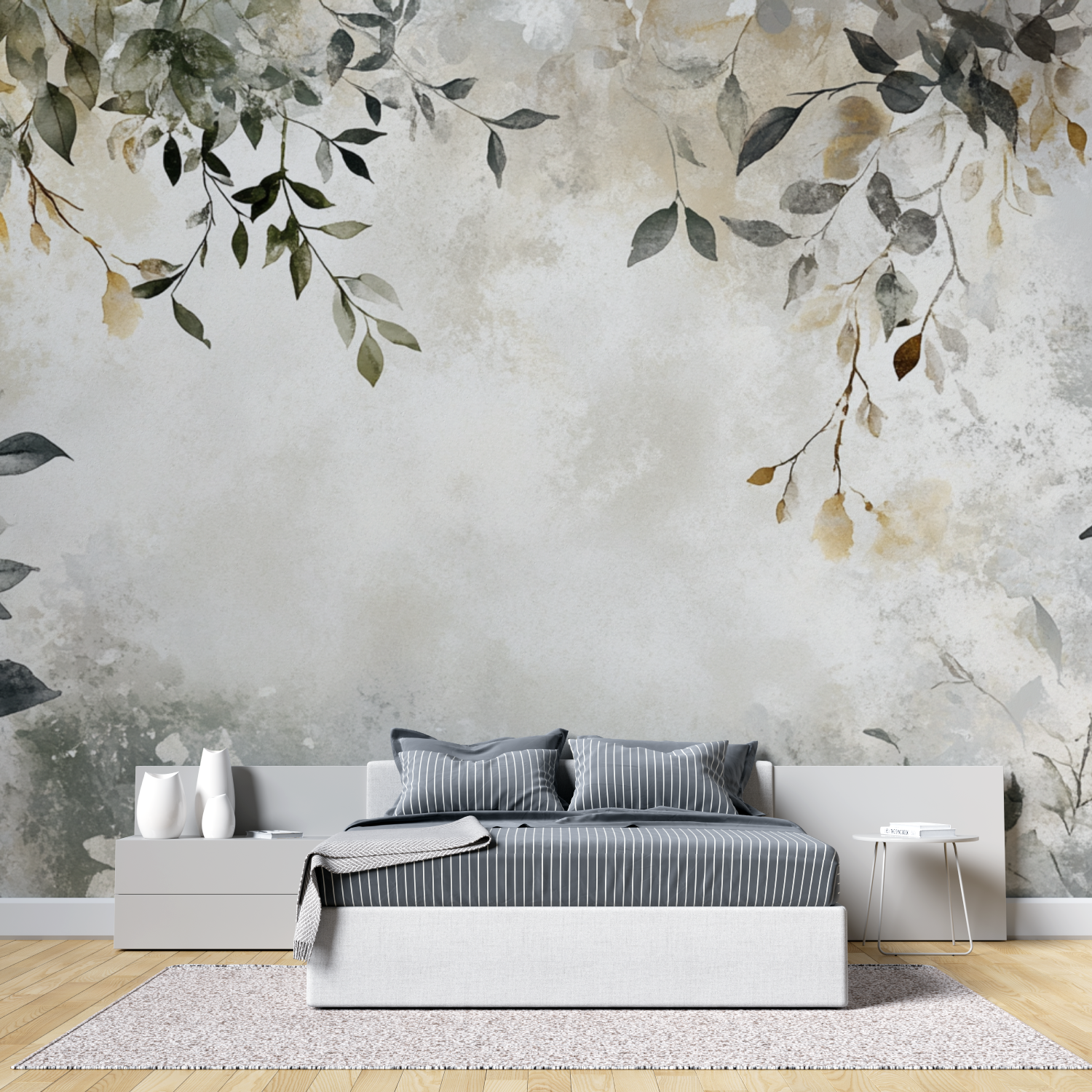 Papier-Aquarell-Feuilles Bohemes Tete de Lit