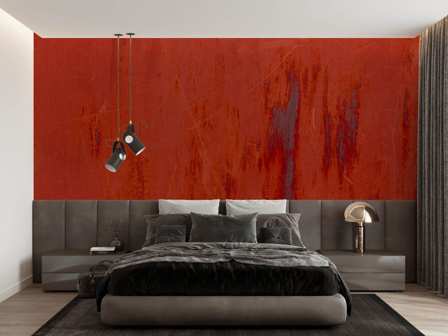 Deep Red Ochre Wallpaper | Murals Wallpaper