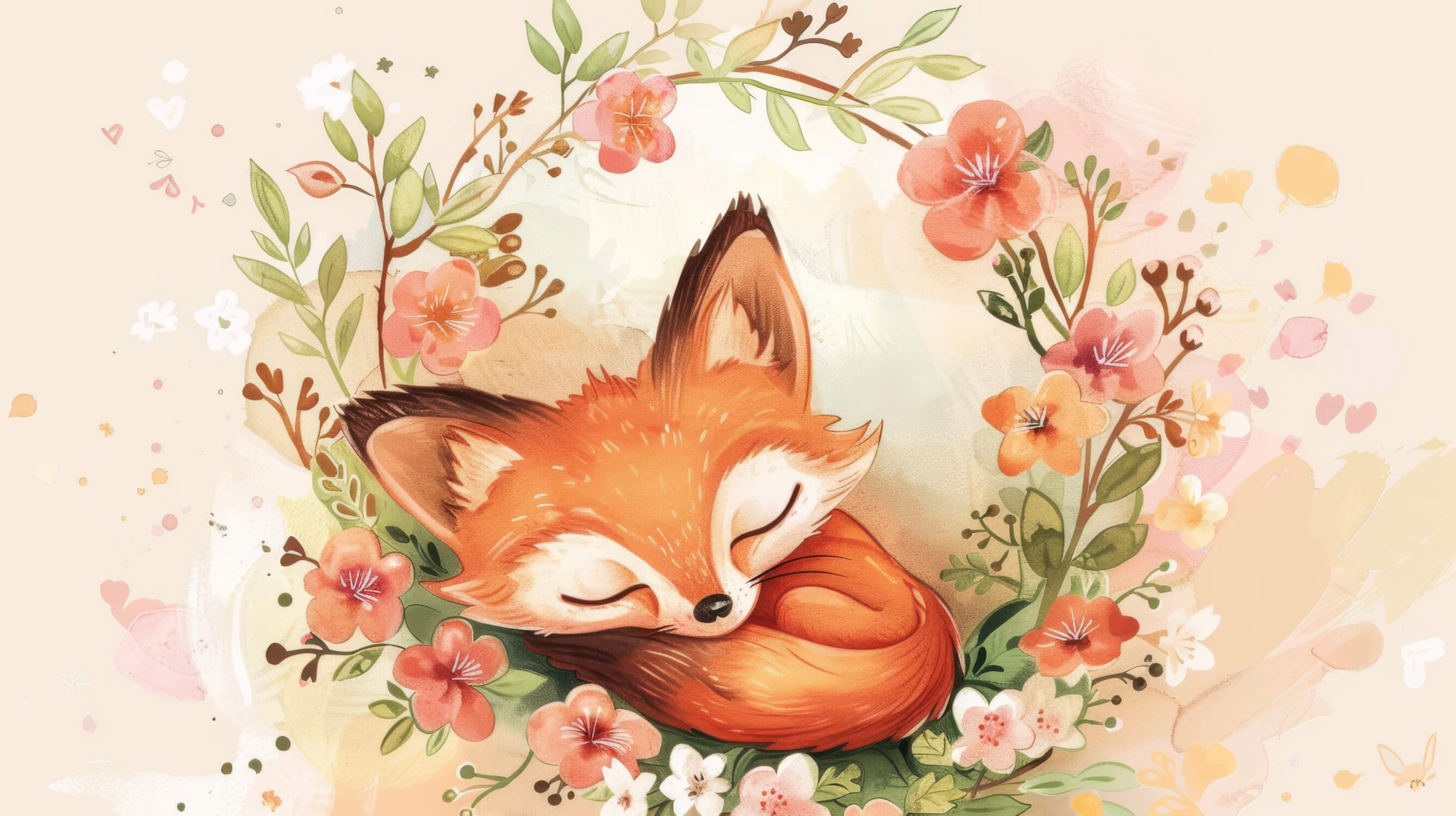 Fox Crown Flower Wallpaper | Murals Wallpaper