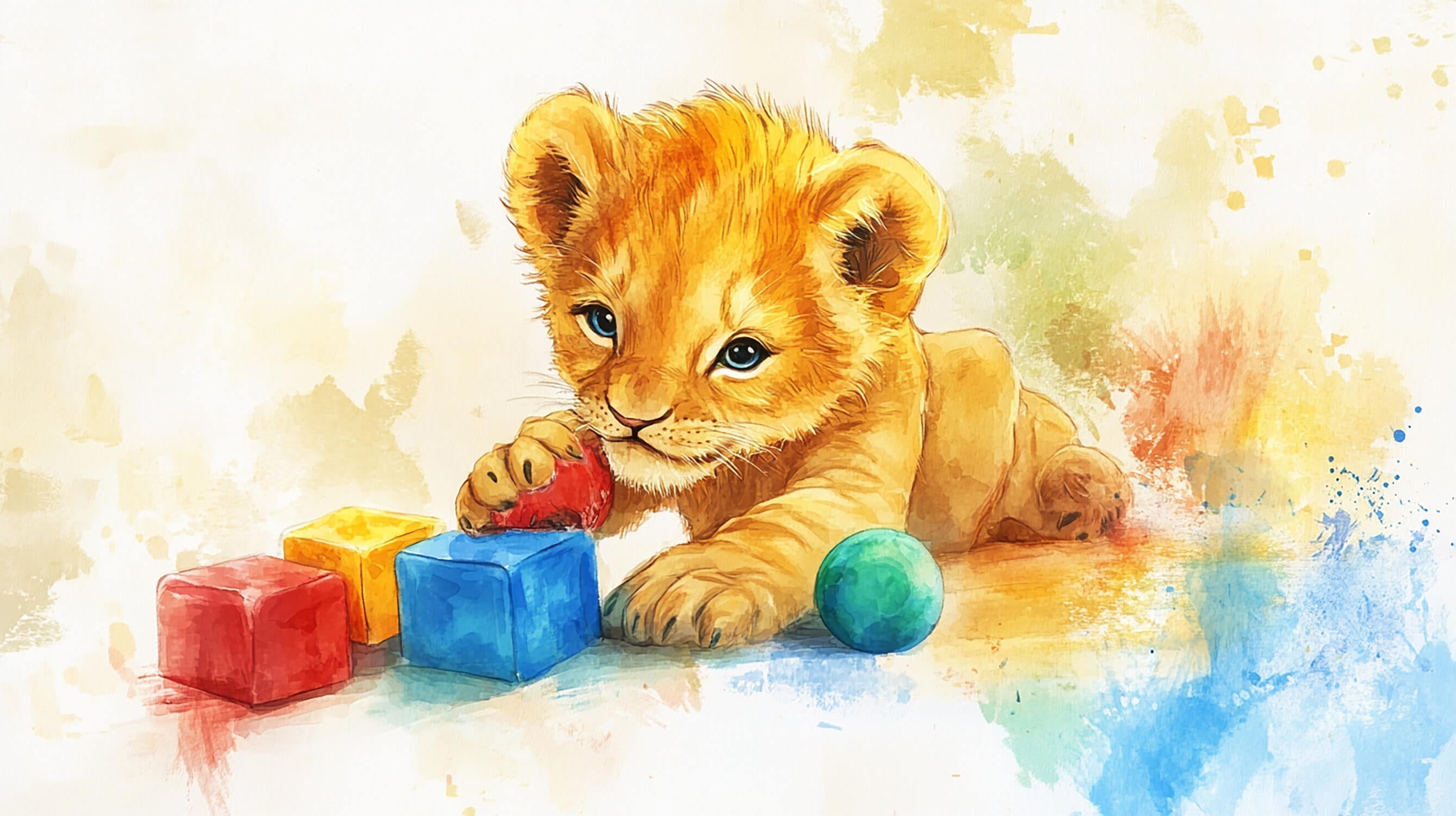 Cute Lion Cub Wallpaper | Murals Wallpaper