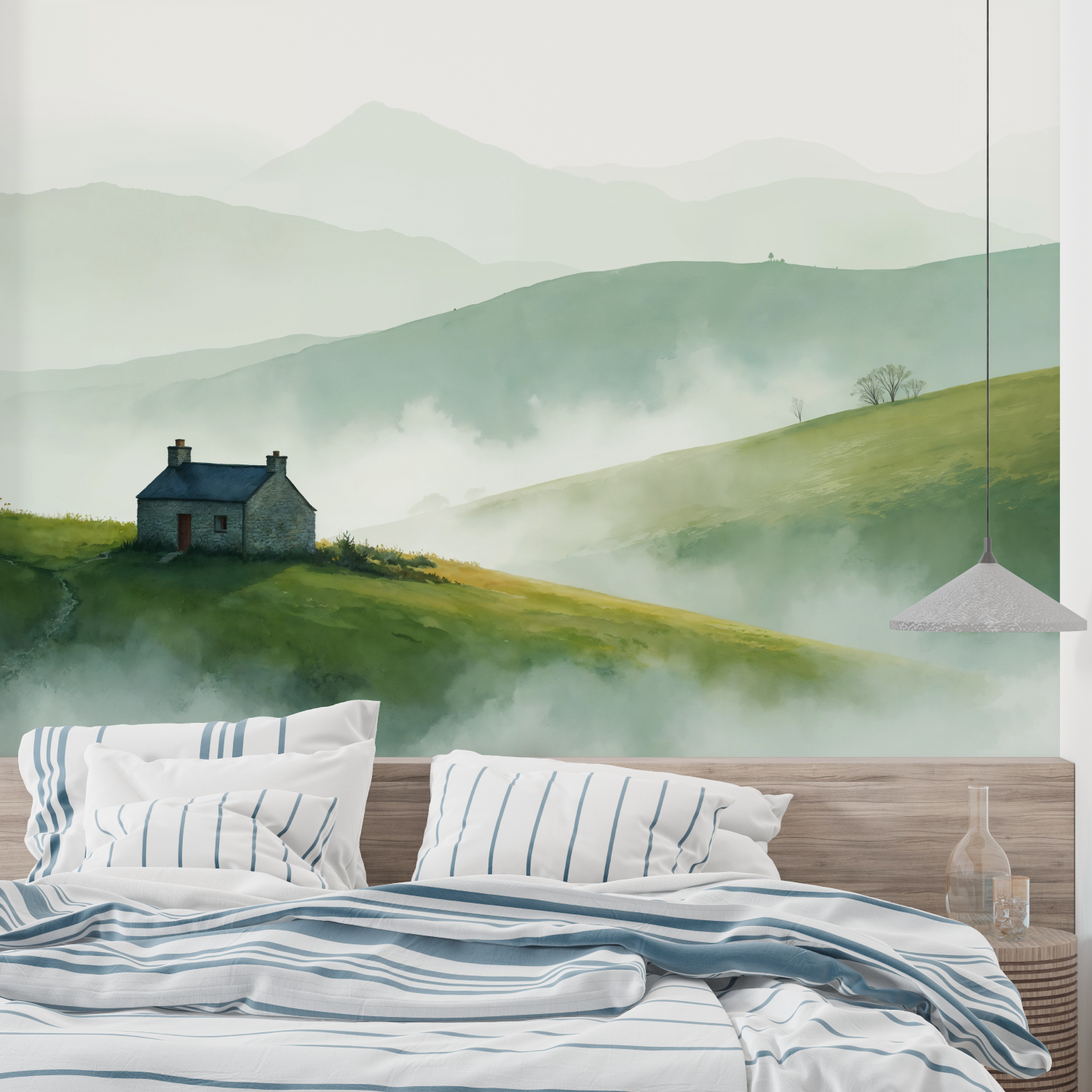 Watercolor Country Wallpaper | Murals Wallpaper