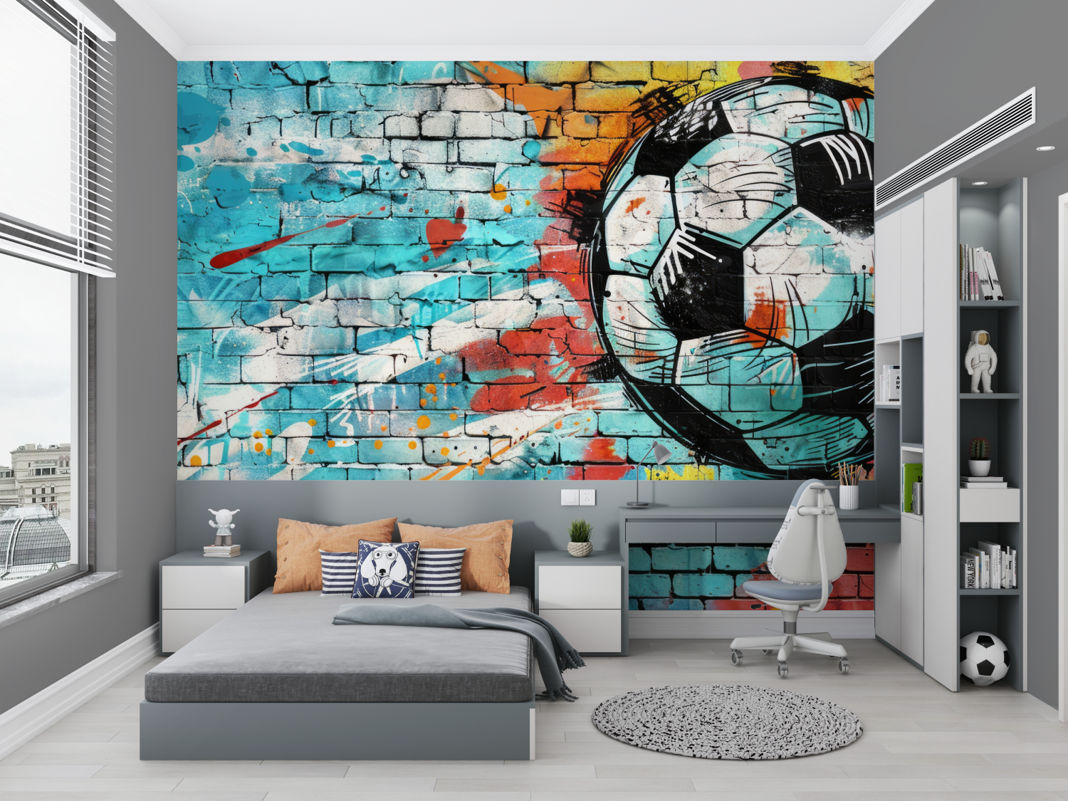 Graffiti Soccer Wallpaper | Murals Wallpaper
