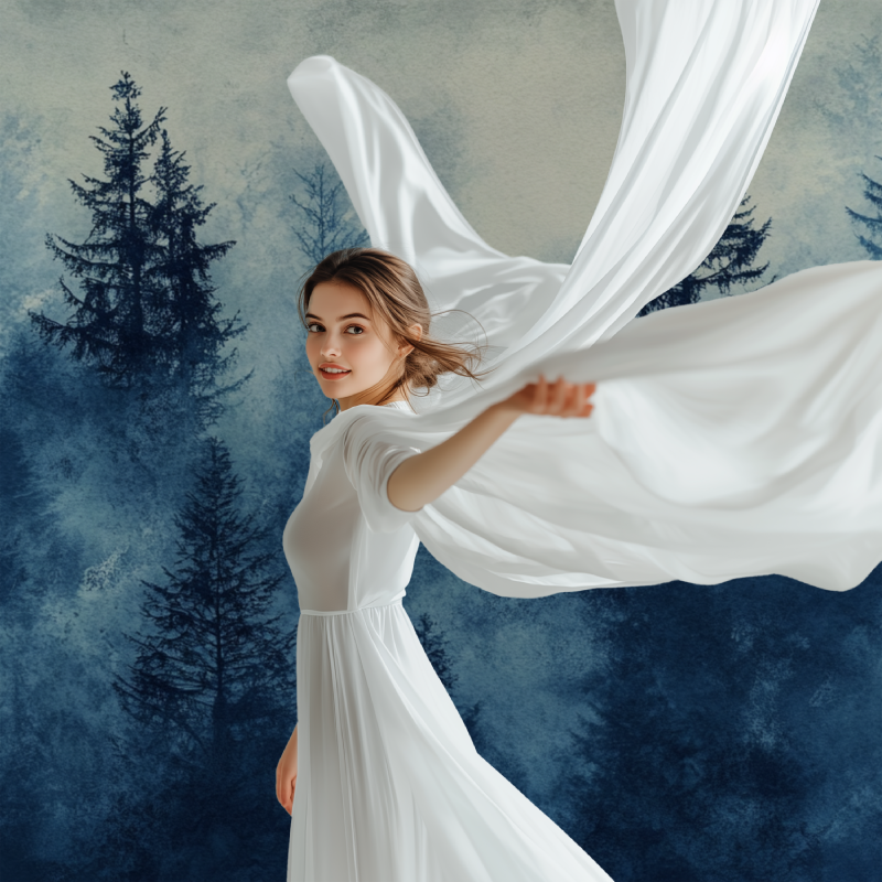 Night Blue Tree Wallpaper | Murals Wallpaper