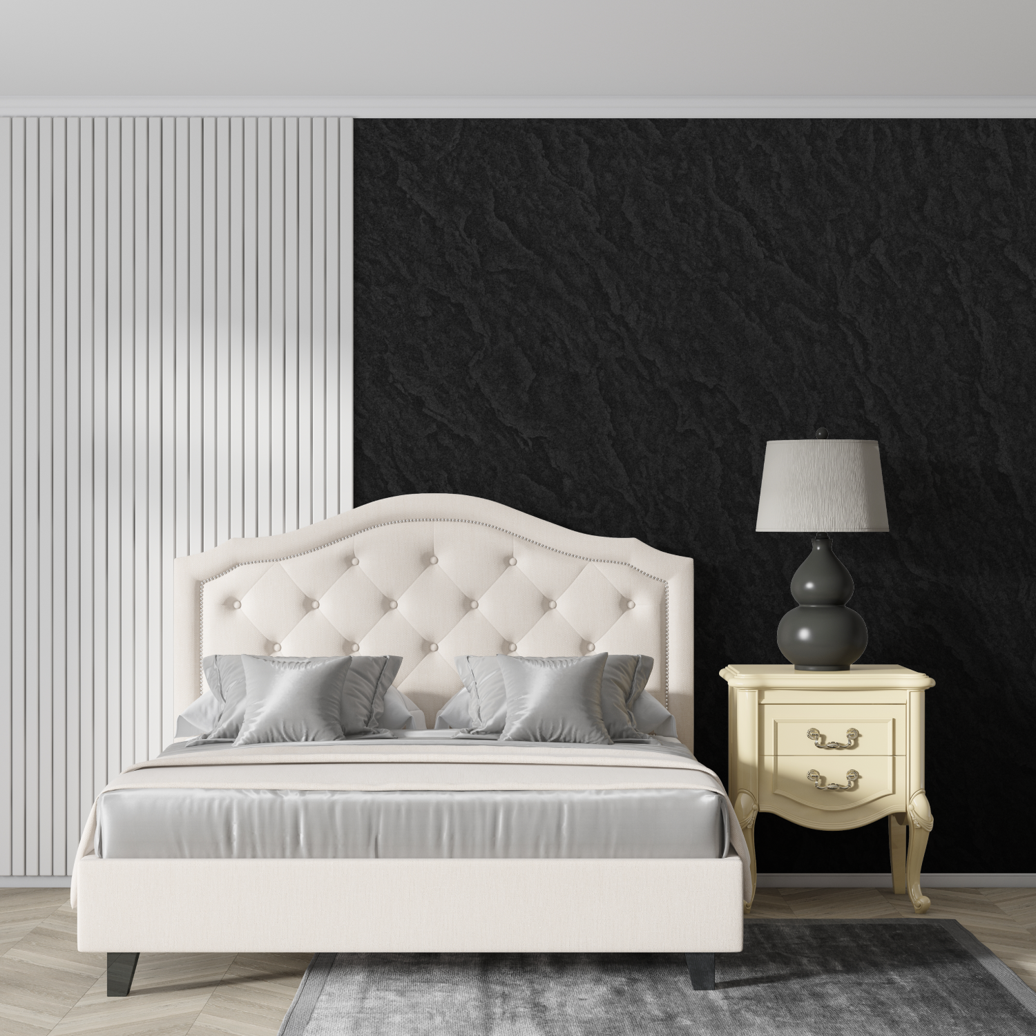 Black Leather Effect Wallpaper | Murals Wallpaper