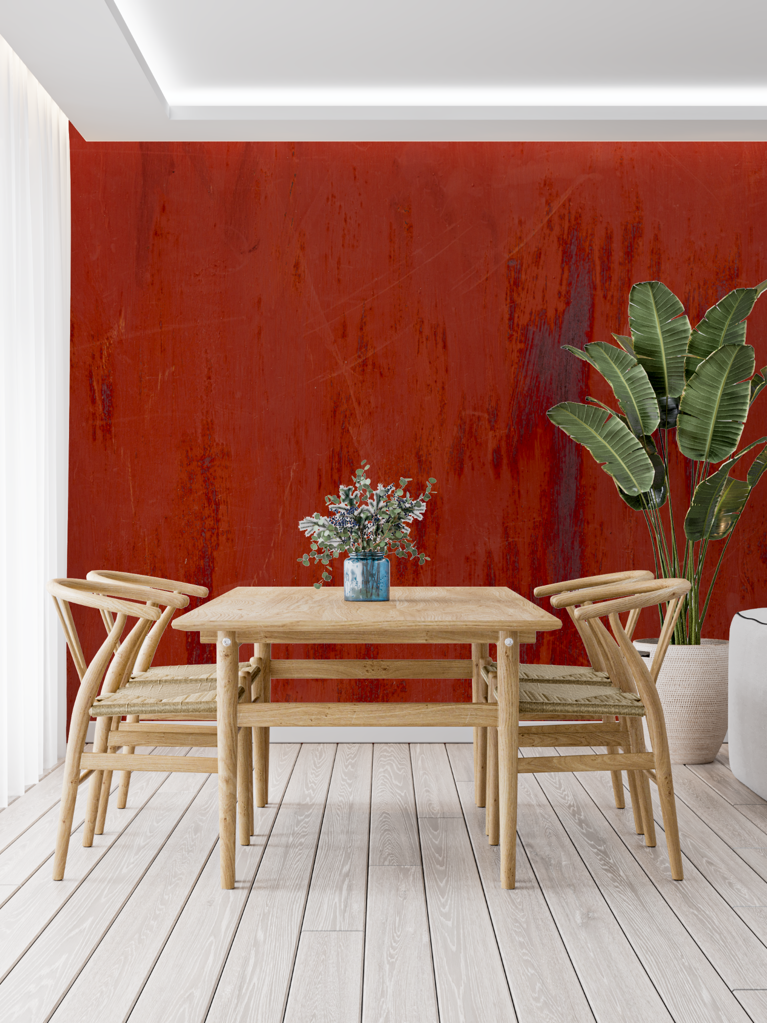 Deep Red Ochre Wallpaper | Murals Wallpaper