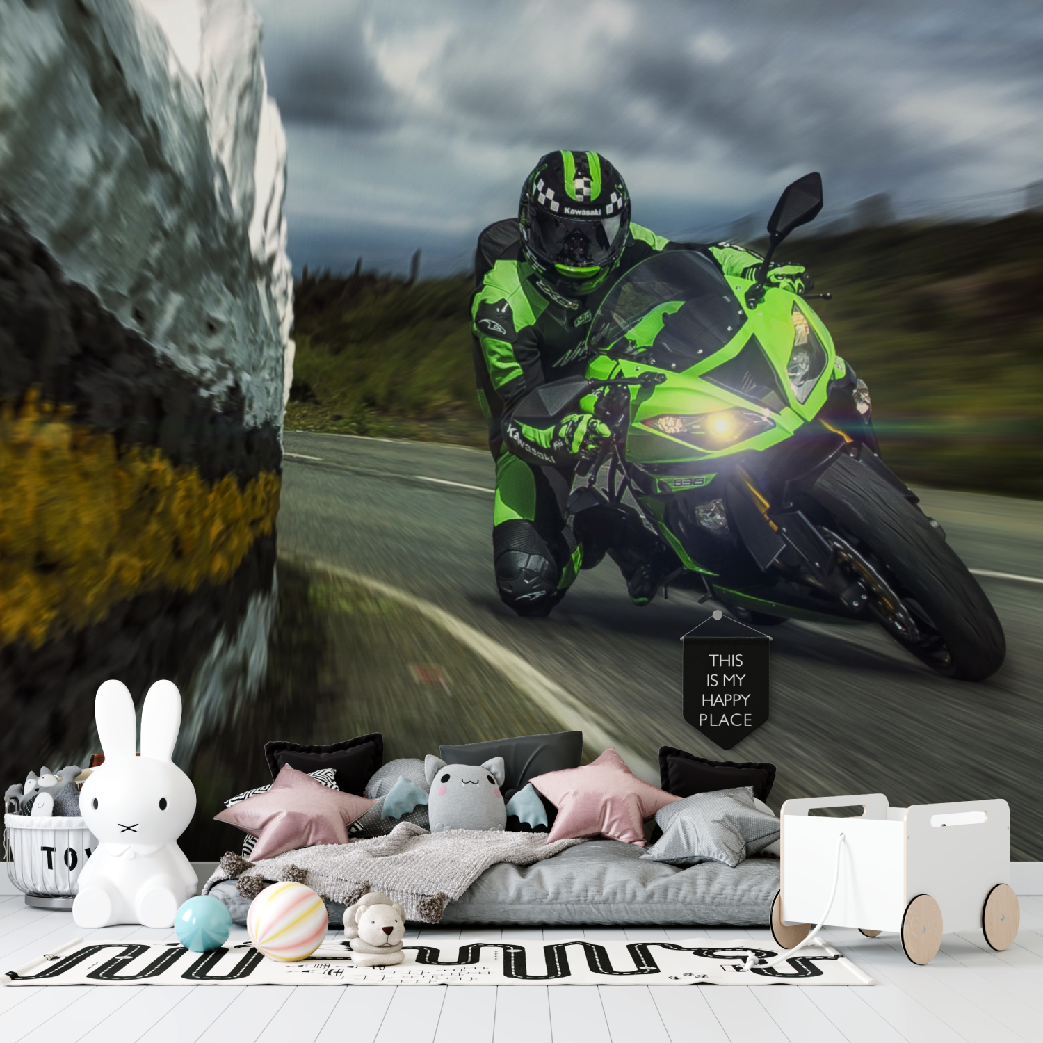 Kawasaki Motorcycle Wallpaper | Murals Wallpaper