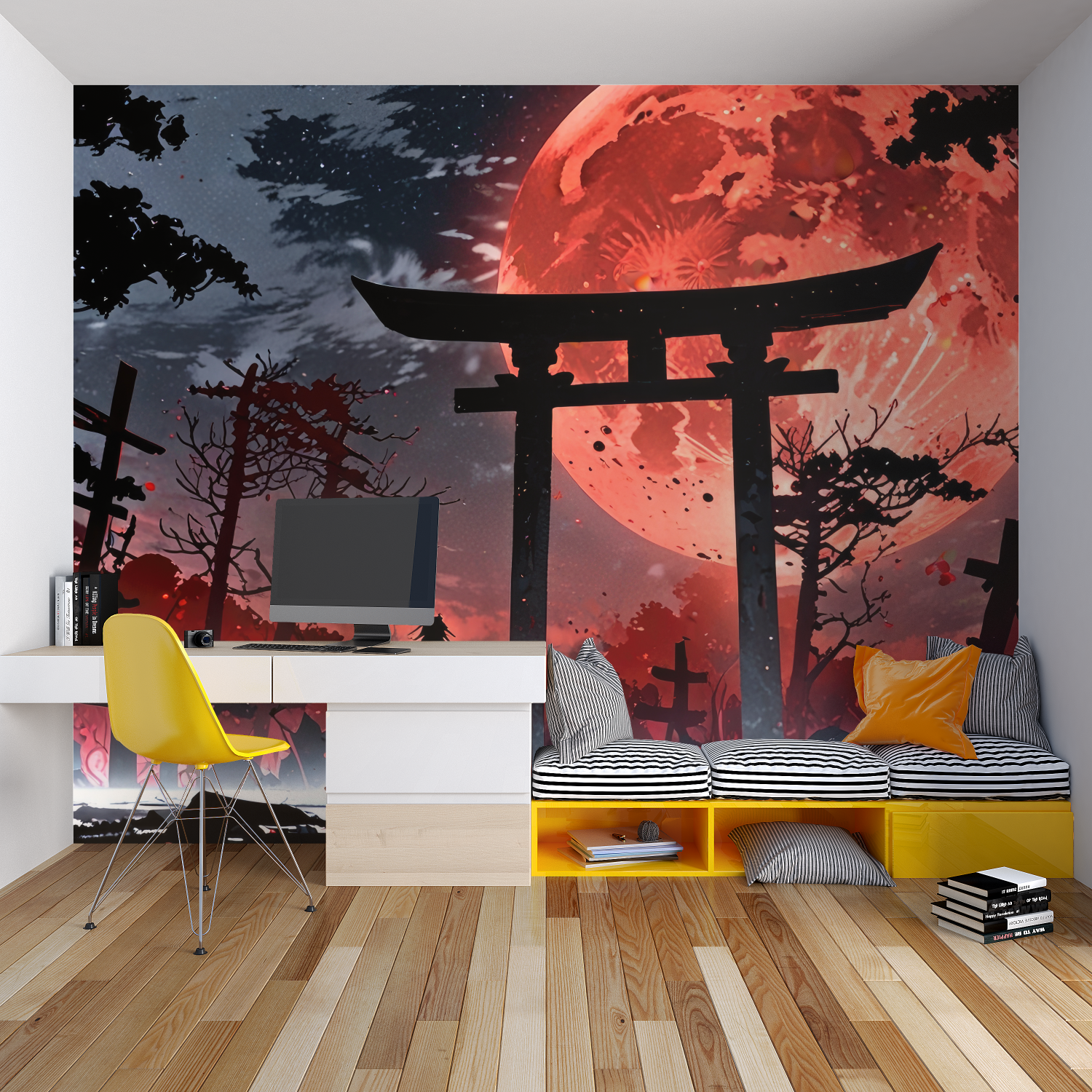 Red Moon Anime Wallpaper | Murals Wallpaper