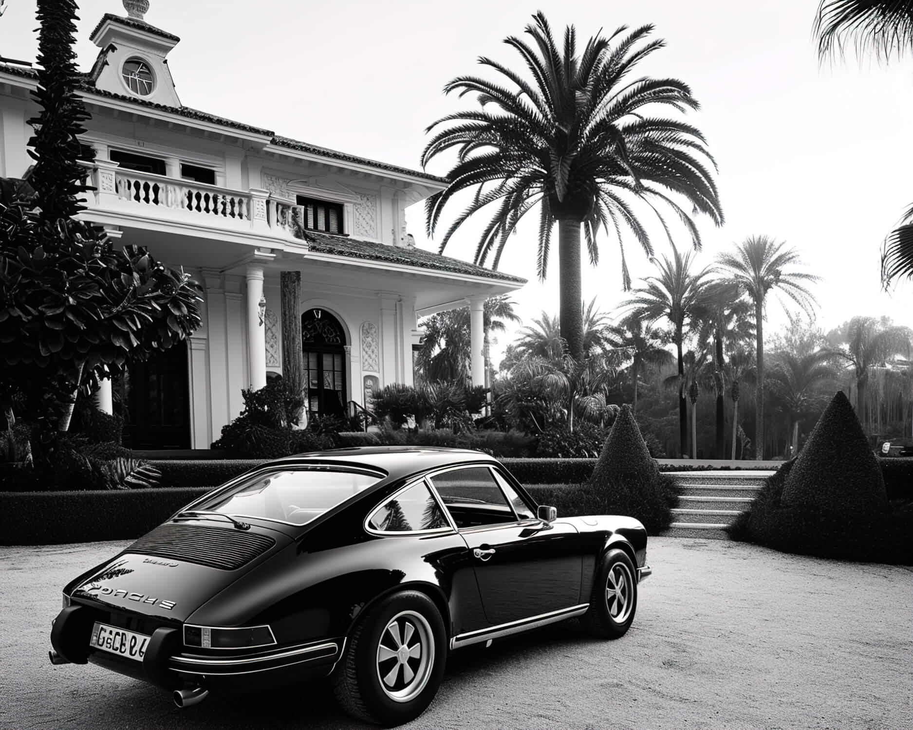 Black and White Car Wallpaper | Murals Wallpaper