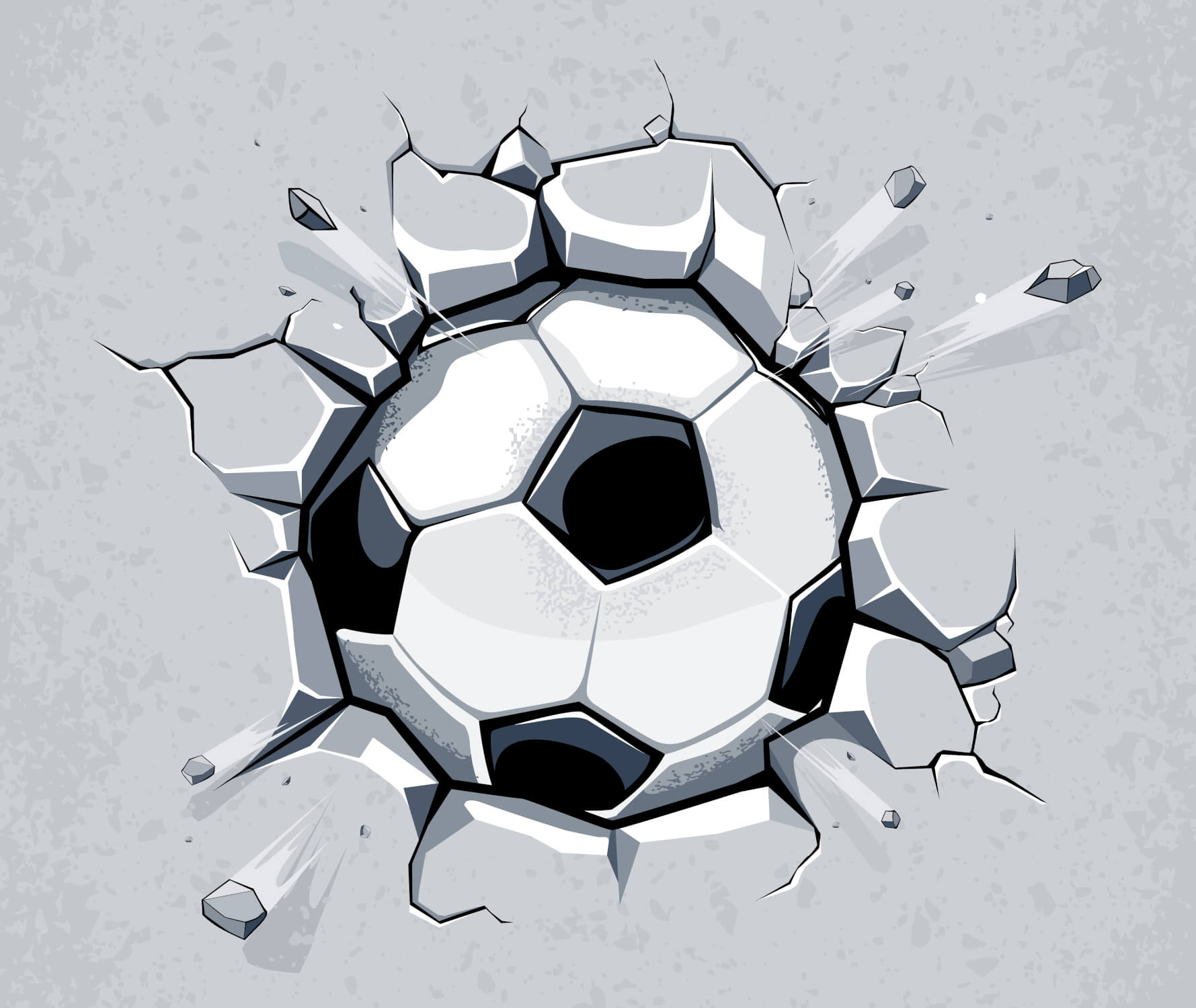 Wallpaper with a Large Soccer Ball | Murals Wallpaper