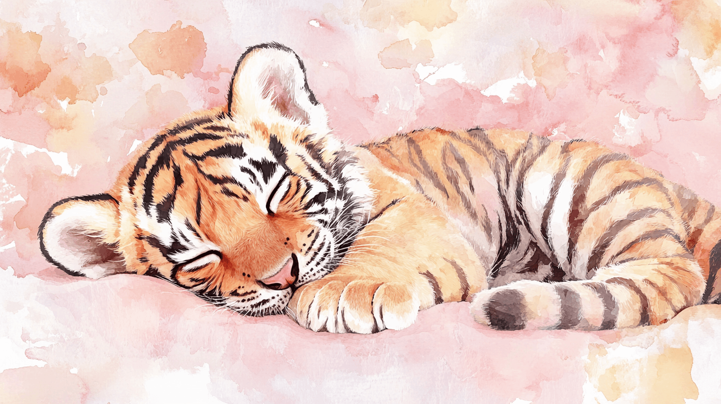 Sleeping Tiger Wallpaper | Murals Wallpaper