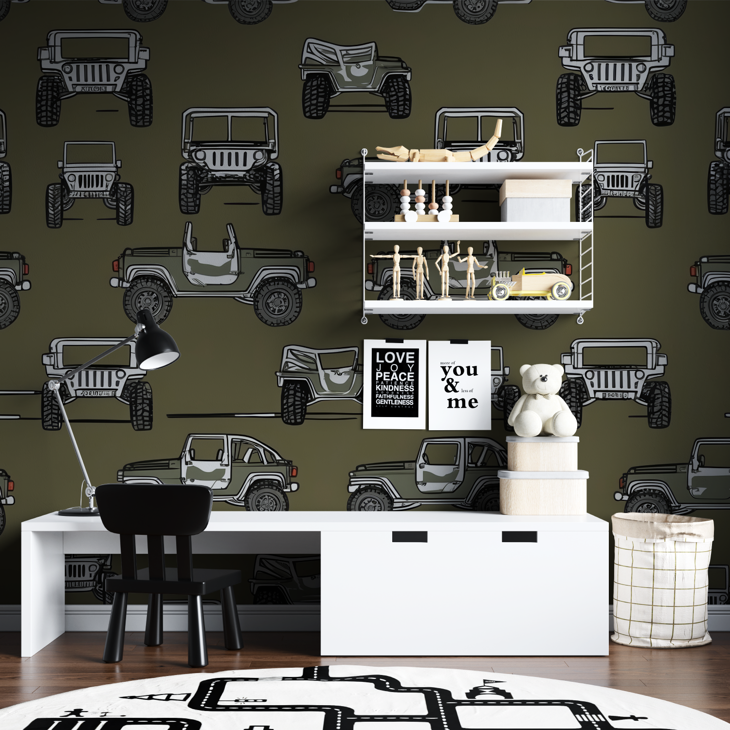 Rally Car Pattern Wallpaper | Murals Wallpaper