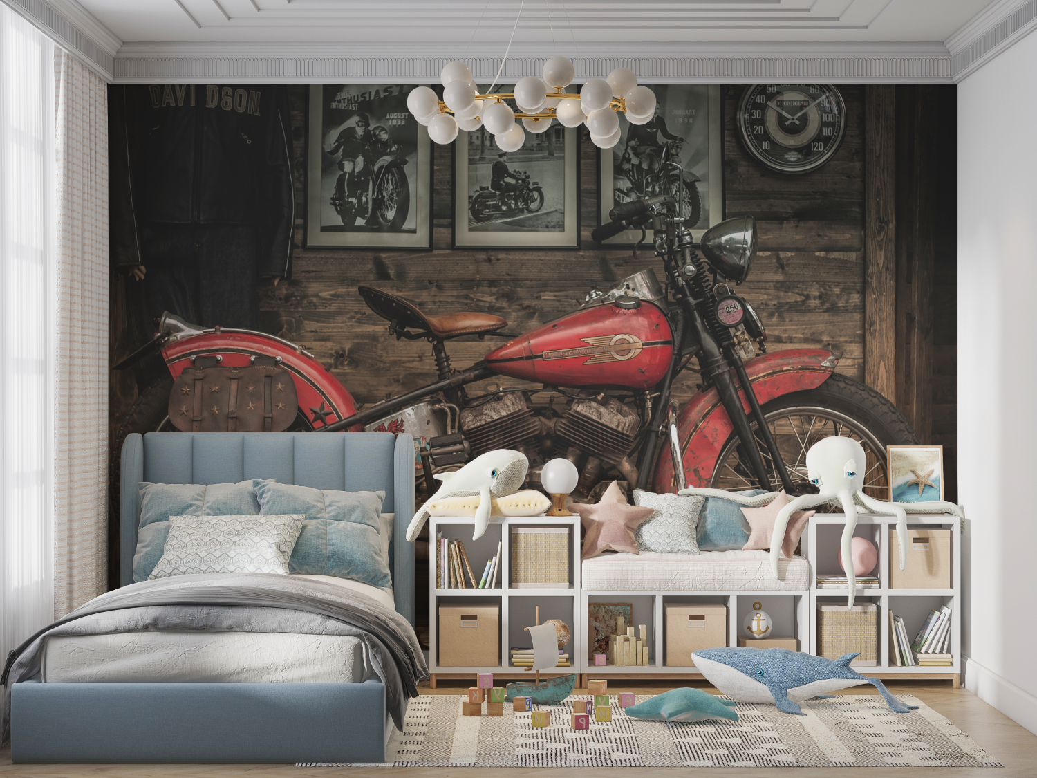 Amerikanische Motorradtapete | Wandbildtapete