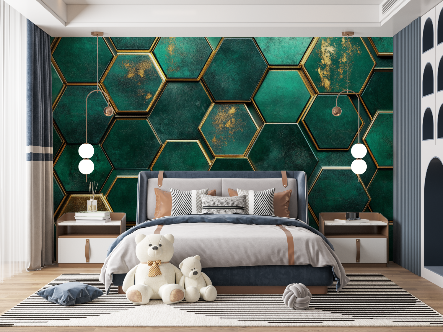 Neon Effect Wallpaper Gaming Room | Murals Wallpaper