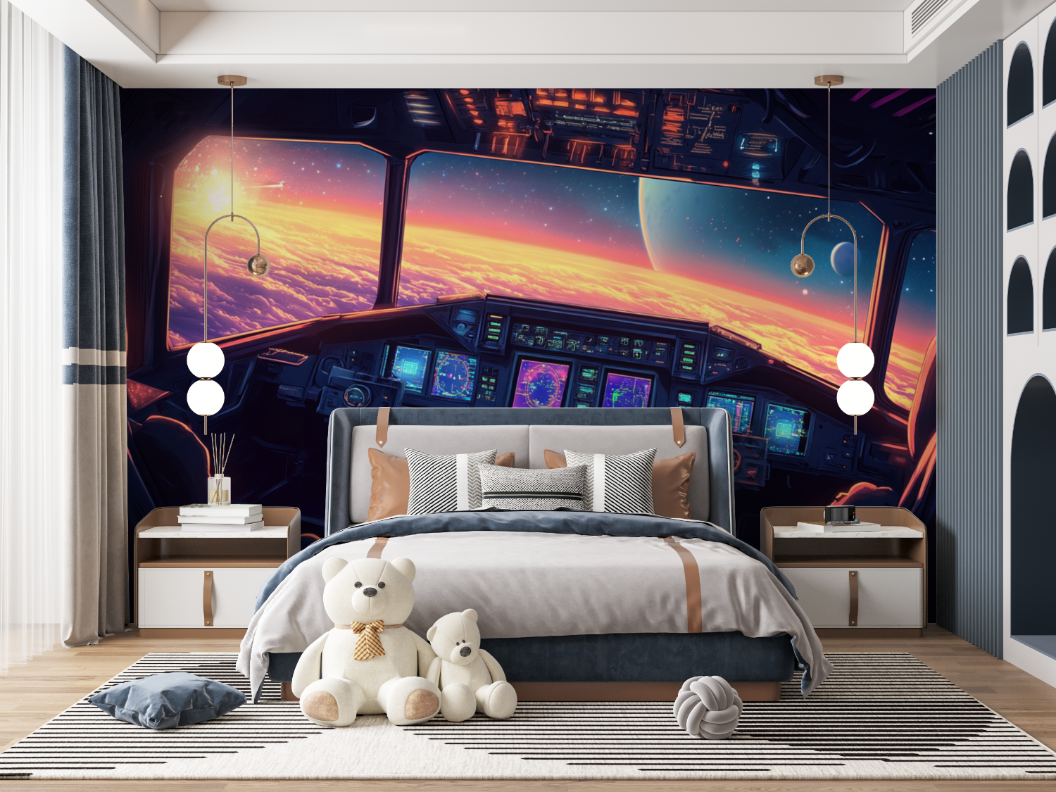 Cockpit Spaceship Wallpaper | Murals Wallpaper