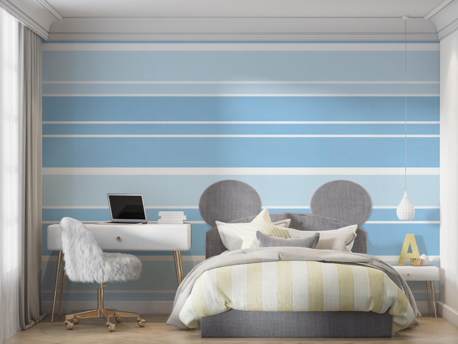 Teen Wallpaper Horizontal Stripes | Murals Wallpaper
