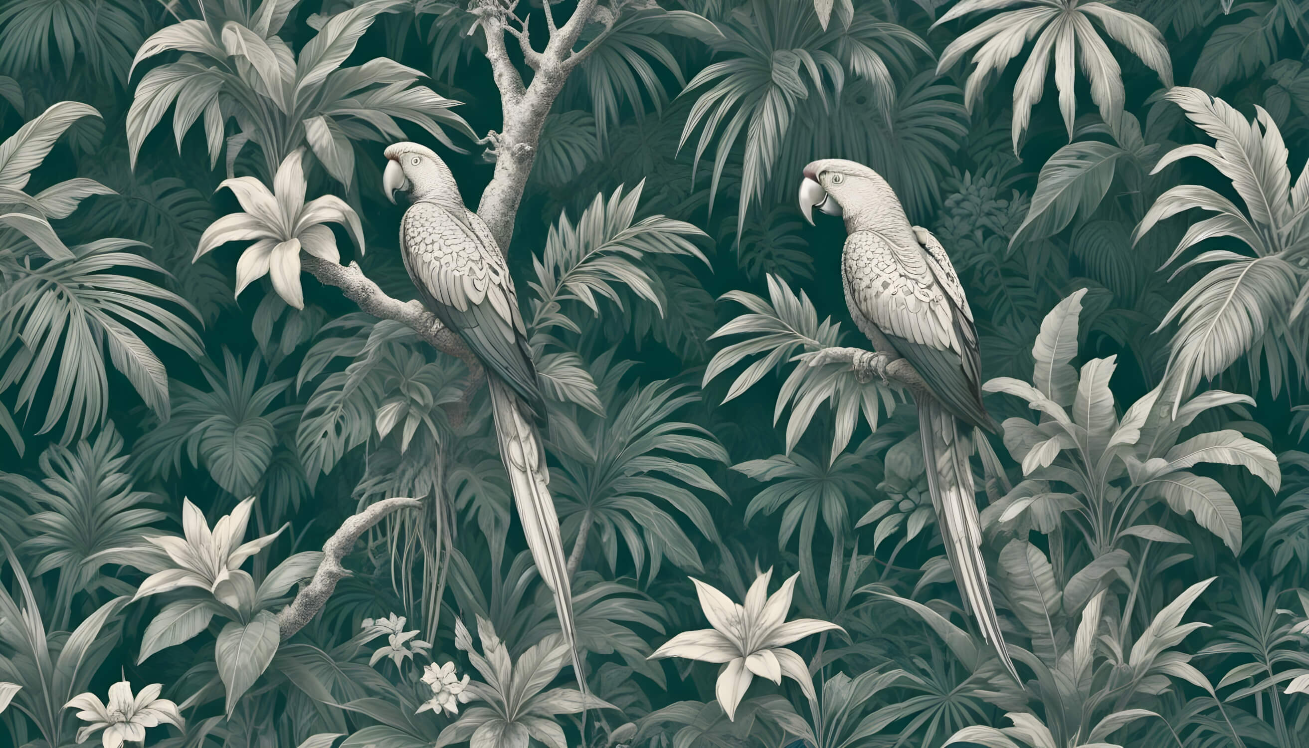 Exotic Toile de Jouy Wallpaper | Murals Wallpaper