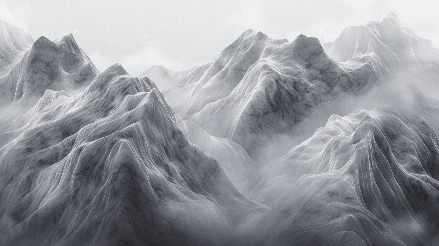 Abstract Mont Blanc Misty Morning Wallpaper | Murals Wallpaper