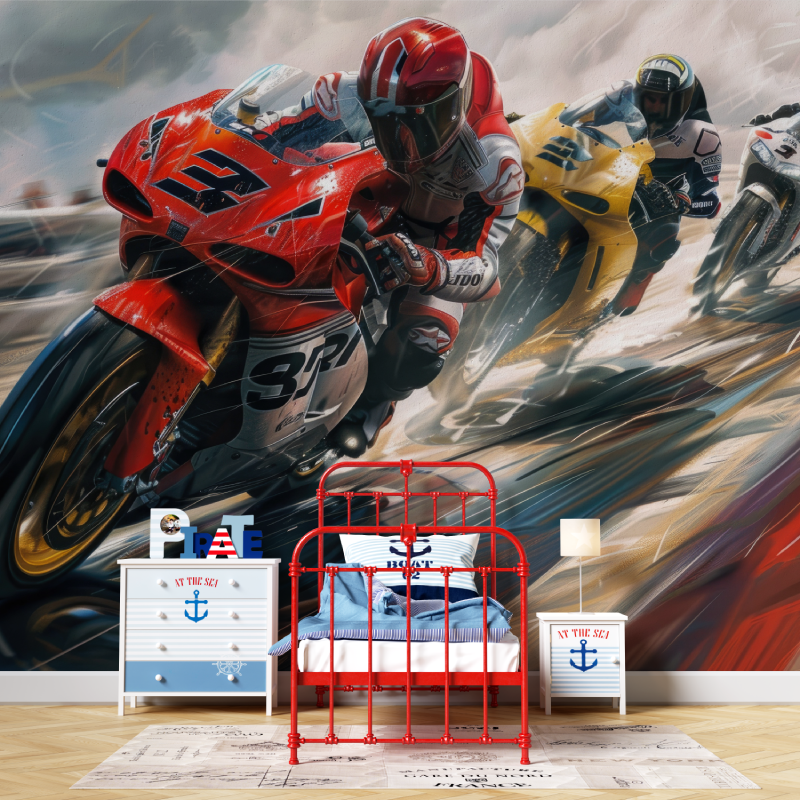 Motorcycle Racing Wallpaper Teen Room | Murals Wallpaper