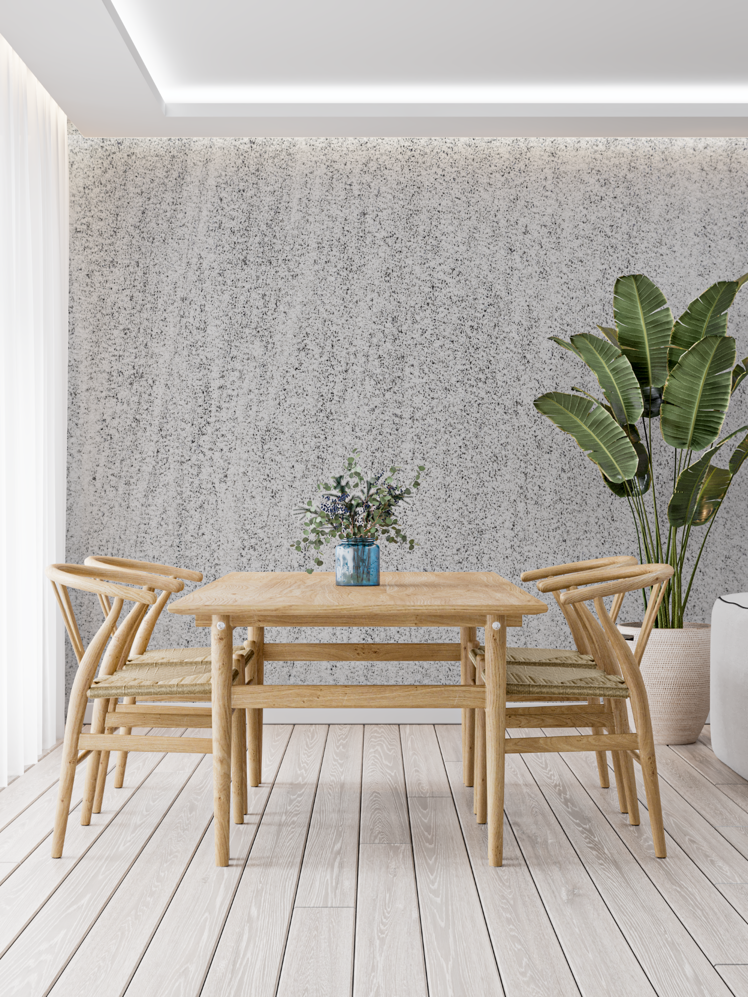 White Gray Glitter Wallpaper | Murals Wallpaper