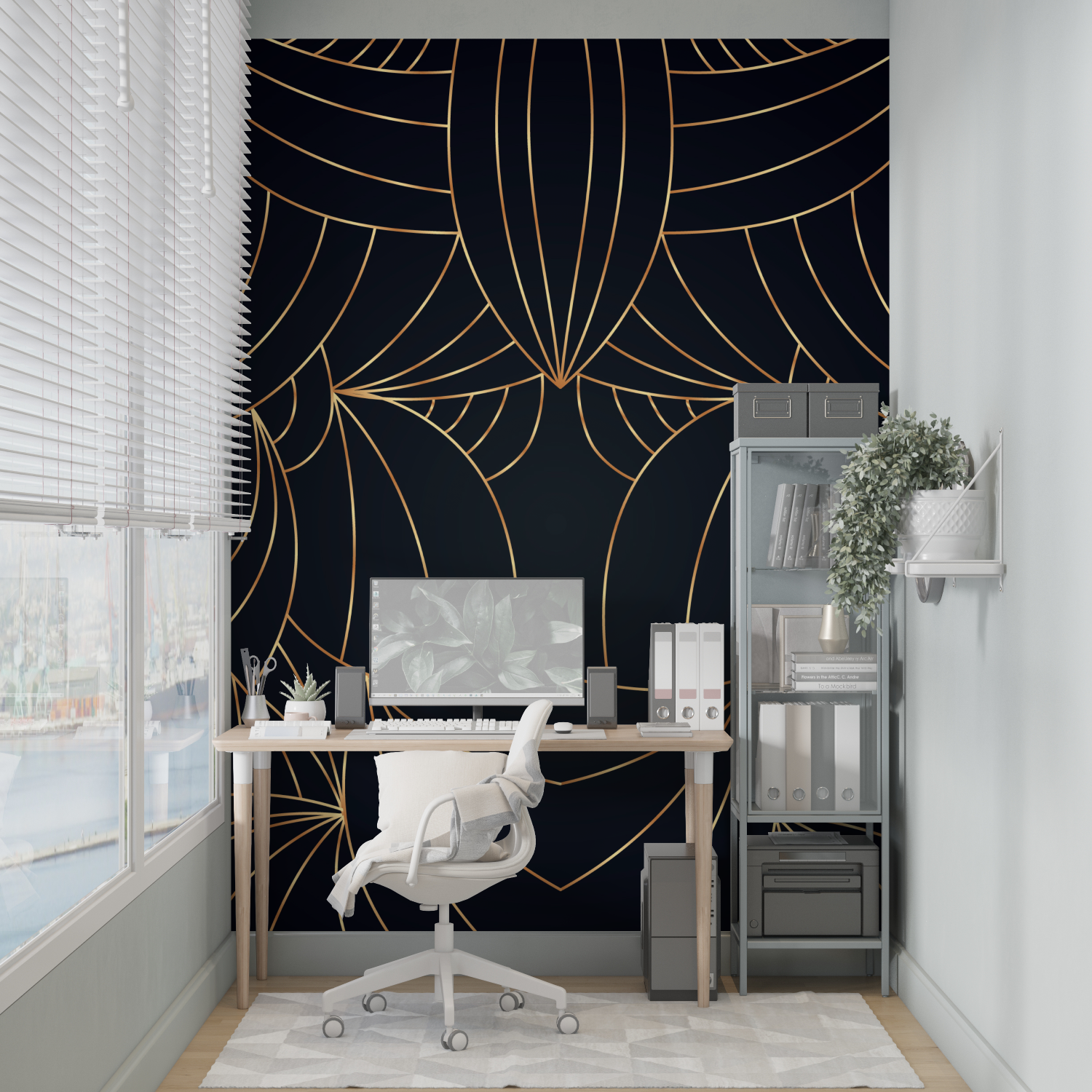 Black and Gold Art Deco Wallpaper | Murals Wallpaper