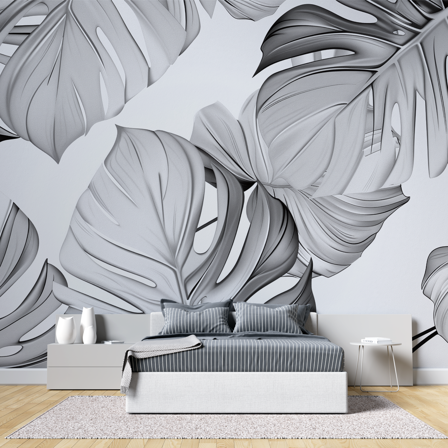 White and Gray Wallpaper | Murals Wallpaper
