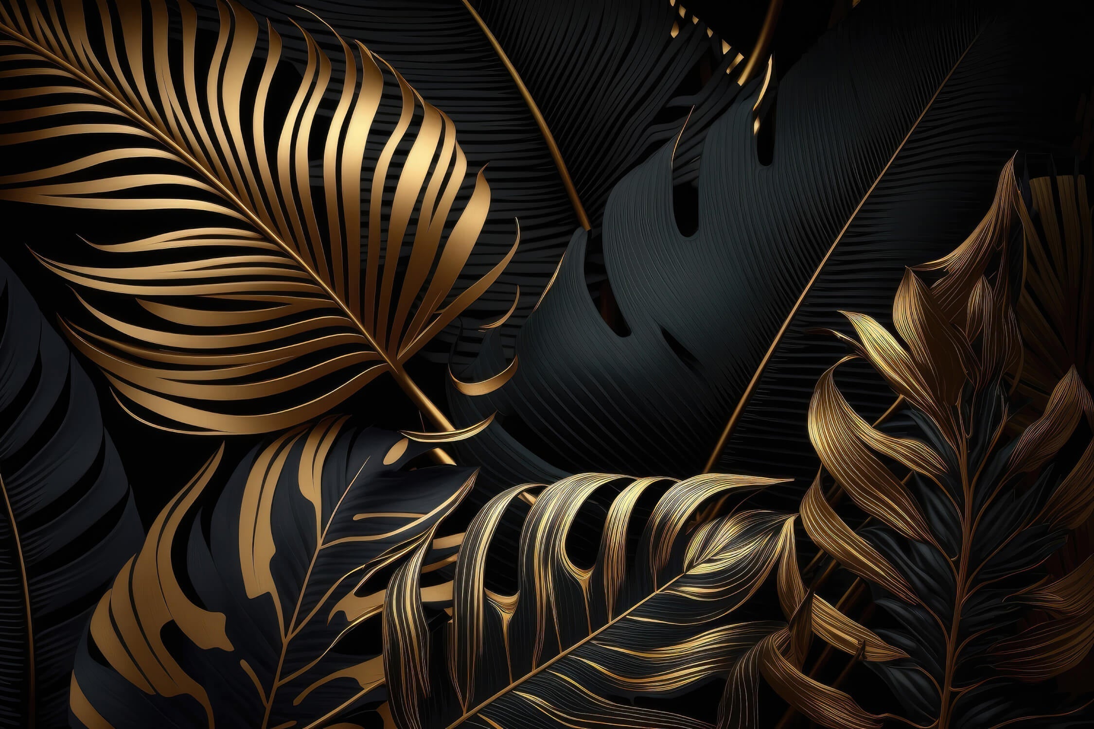 Black and Gold Mural Wallpaper | Murals Wallpaper