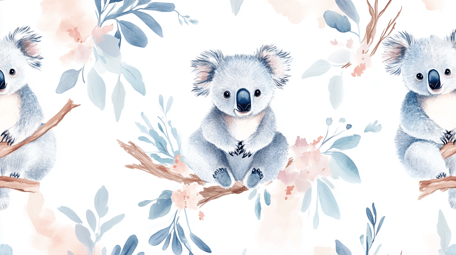 Light Feathered Koala Wallpaper | Murals Wallpaper