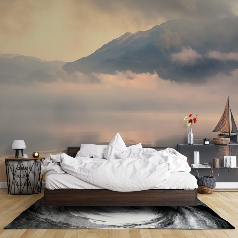 Lake Annecy Navigation Wallpaper | Murals Wallpaper