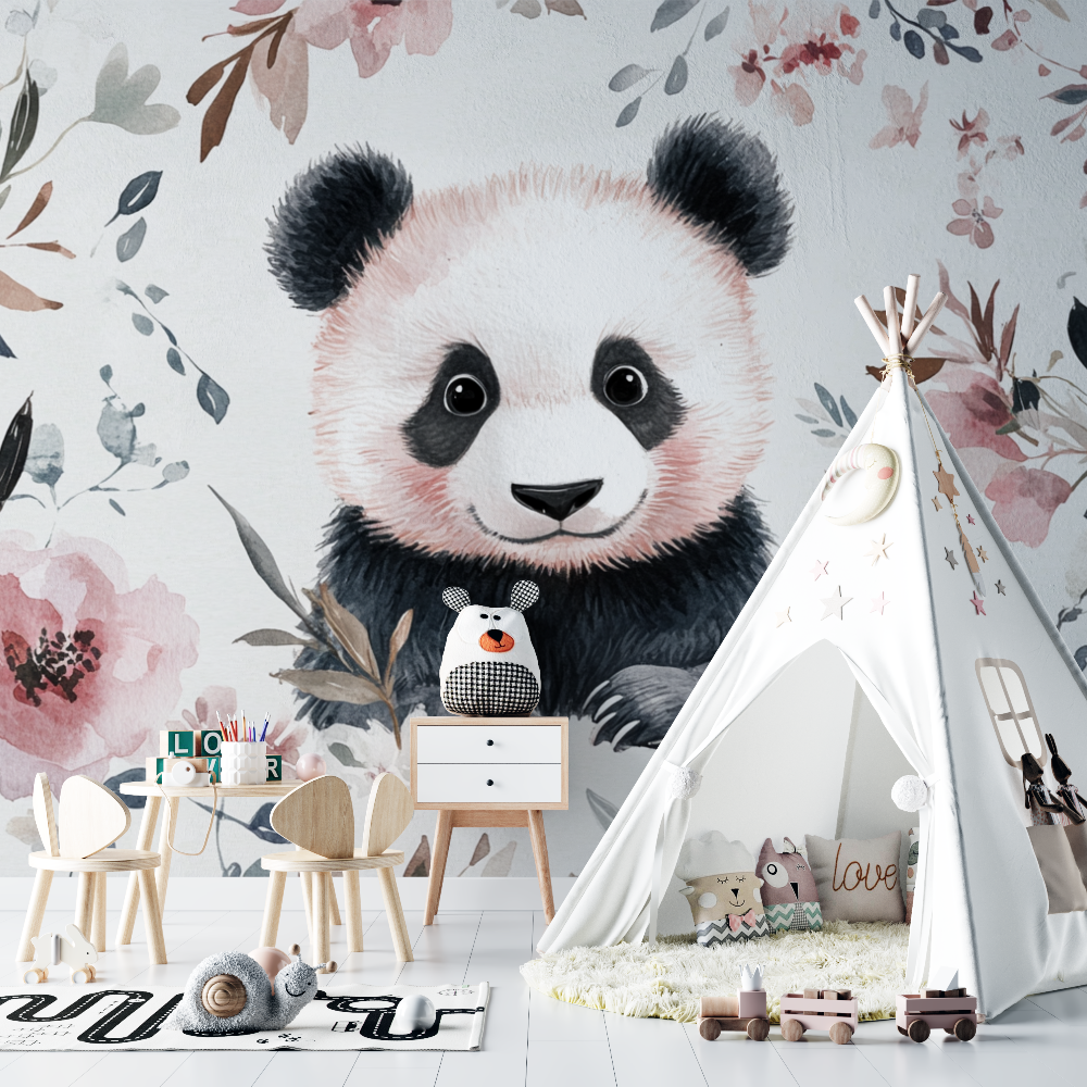 Bohemian Panda Tapete | Wandbilder Tapete