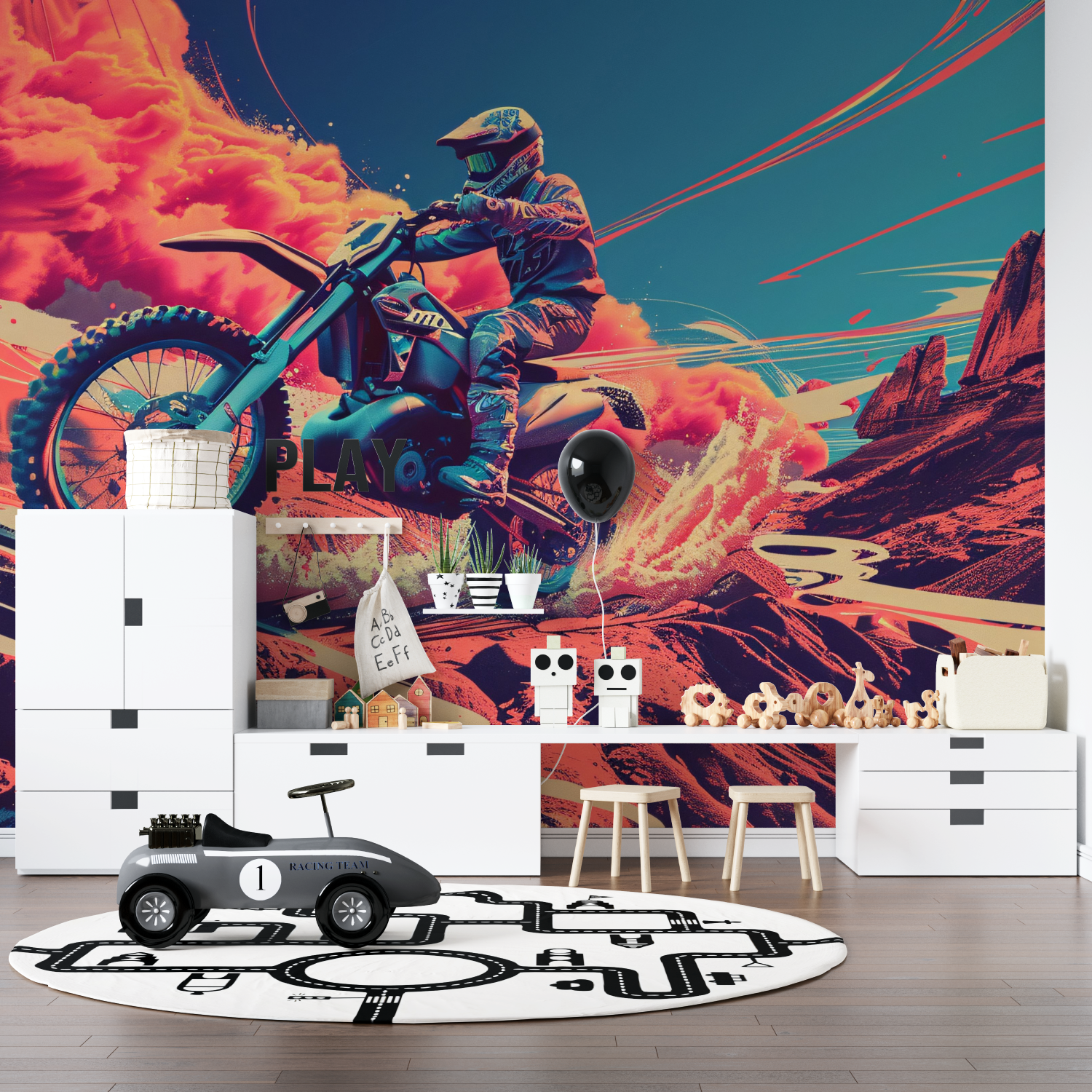 Dirt Bike Wallpaper for Kids' Room | Murals Wallpaper