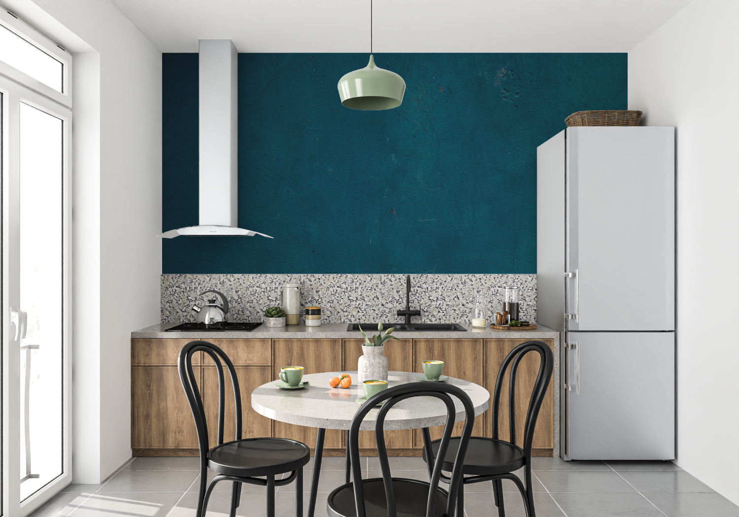 Petroleum Blue Wallpaper | Murals Wallpaper