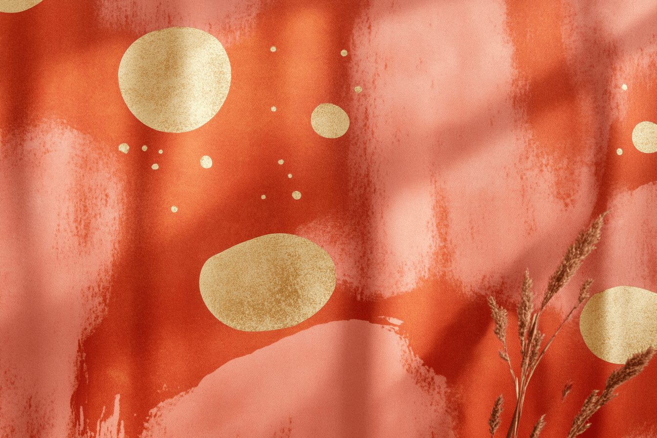 Terracotta Modern Golden Sparkle Wallpaper | Murals Wallpaper