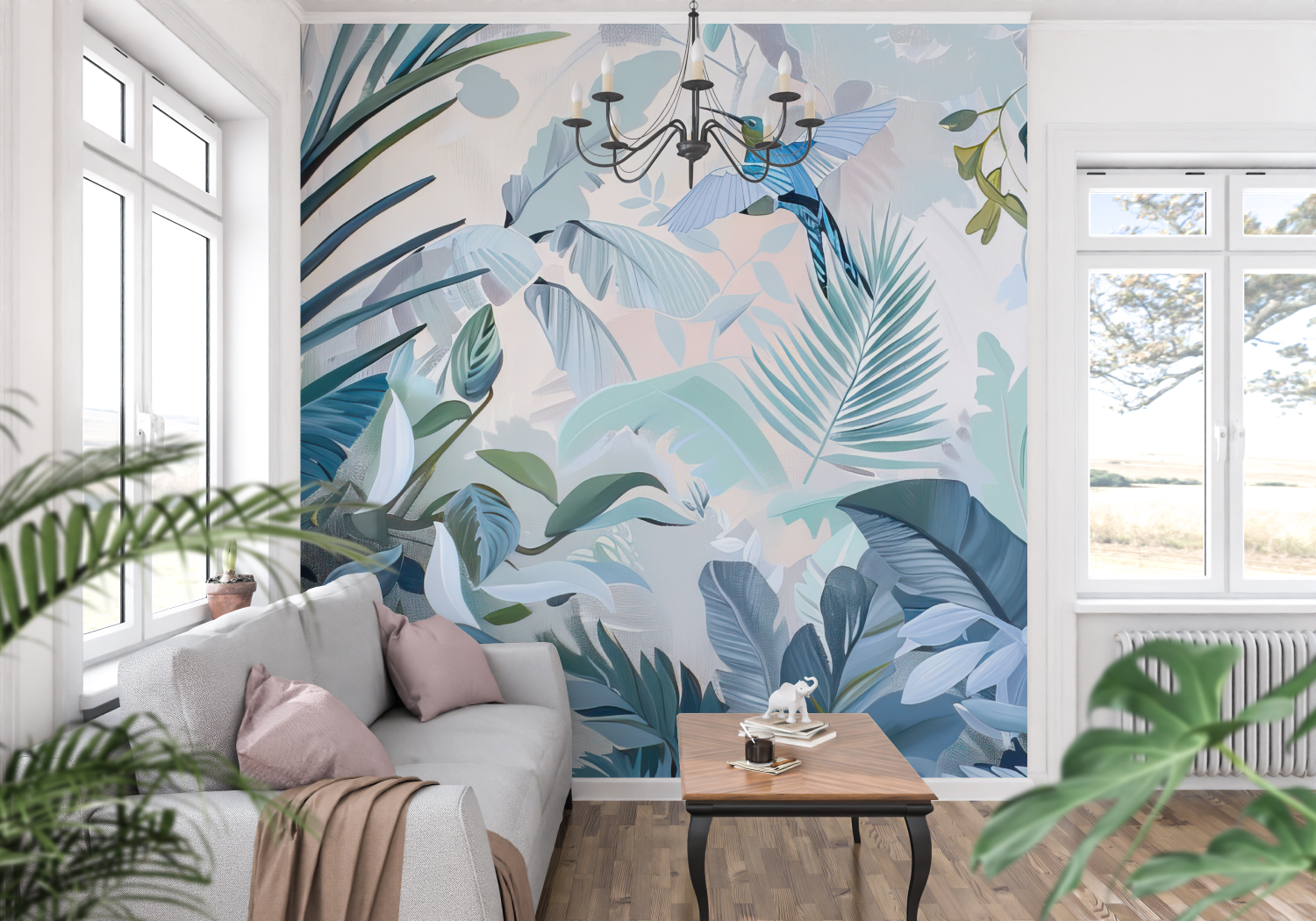 Blue Jungle Wallpaper | Murals Wallpaper