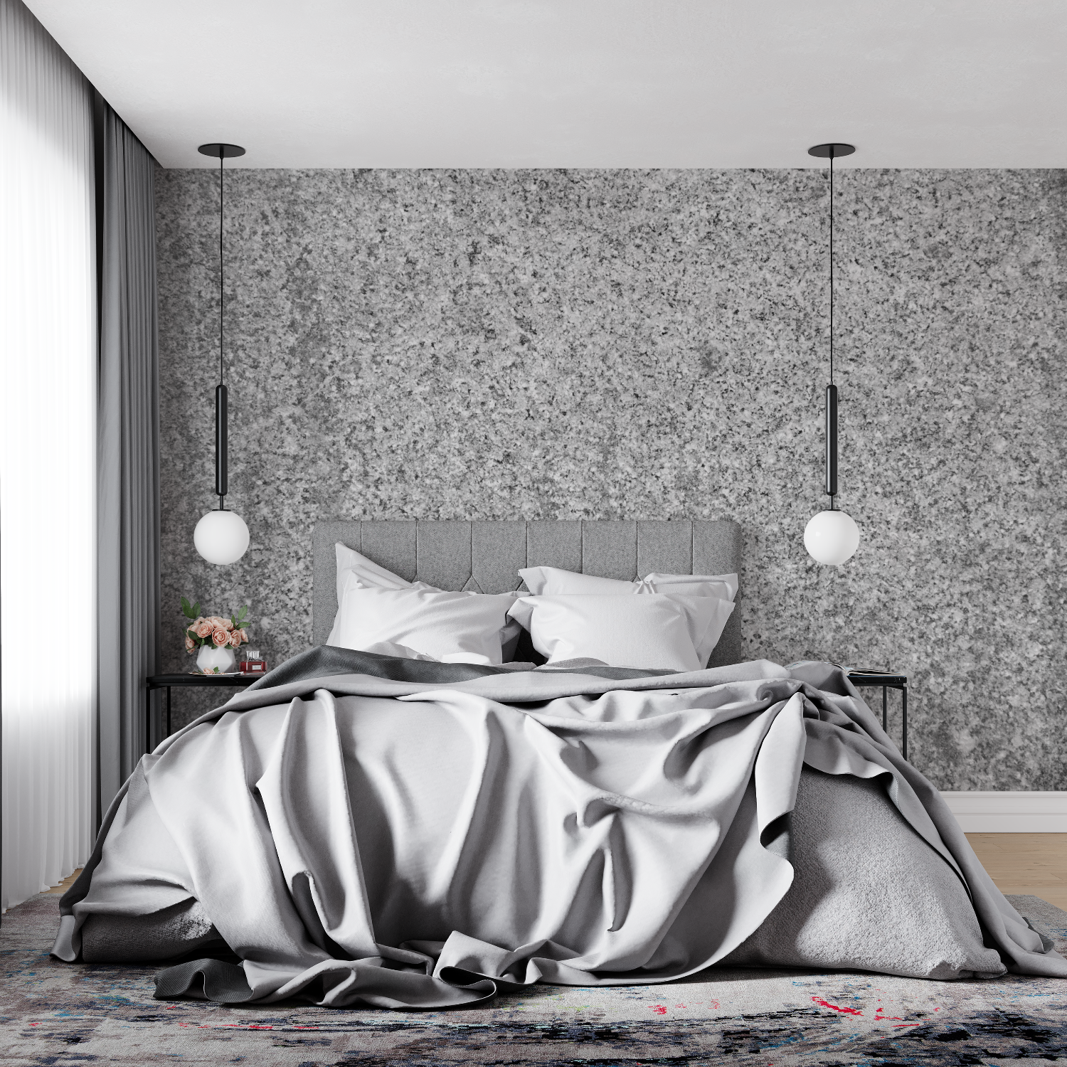 Glossy Gray Effect Wallpaper | Murals Wallpaper