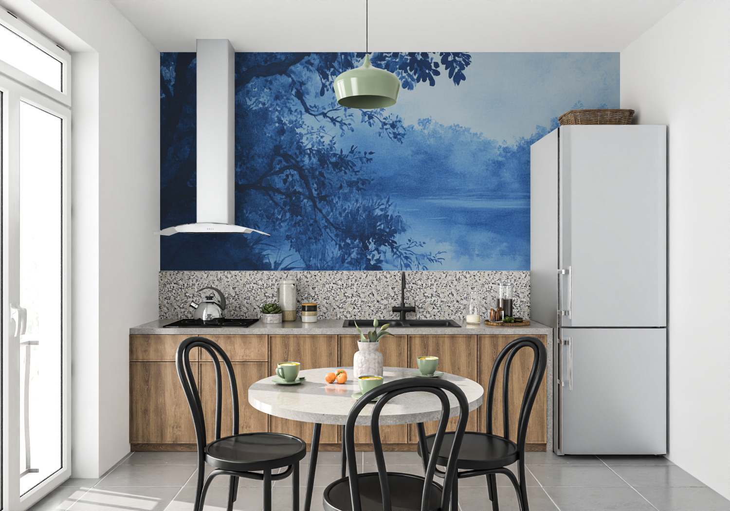 Blue Landscape Wallpaper | Murals Wallpaper